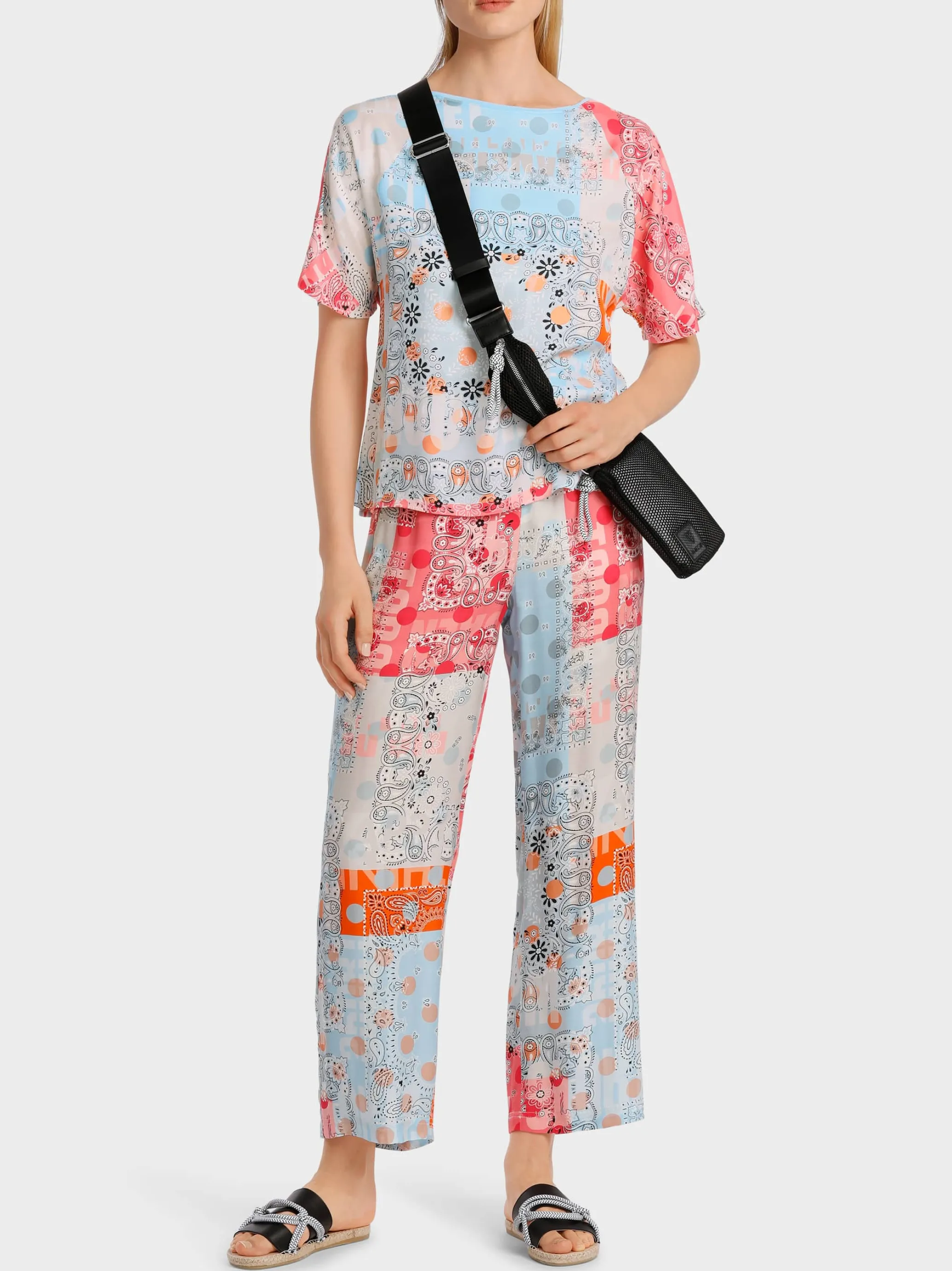 BEDRUCKTE BLUSE "RETHINK TOGETHER"-Marc Cain Sale