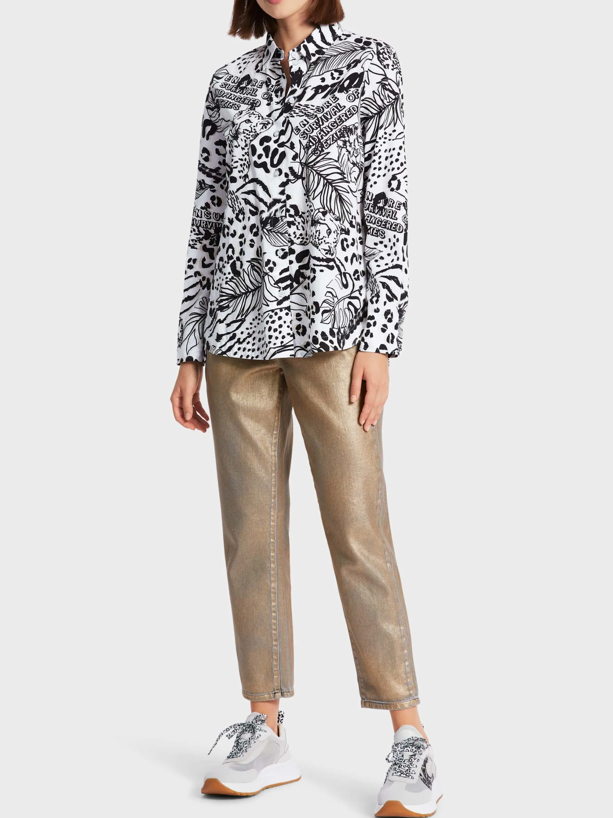 BEDRUCKTE HEMDBLUSE "RETHINK TOGETHER"-Marc Cain Best