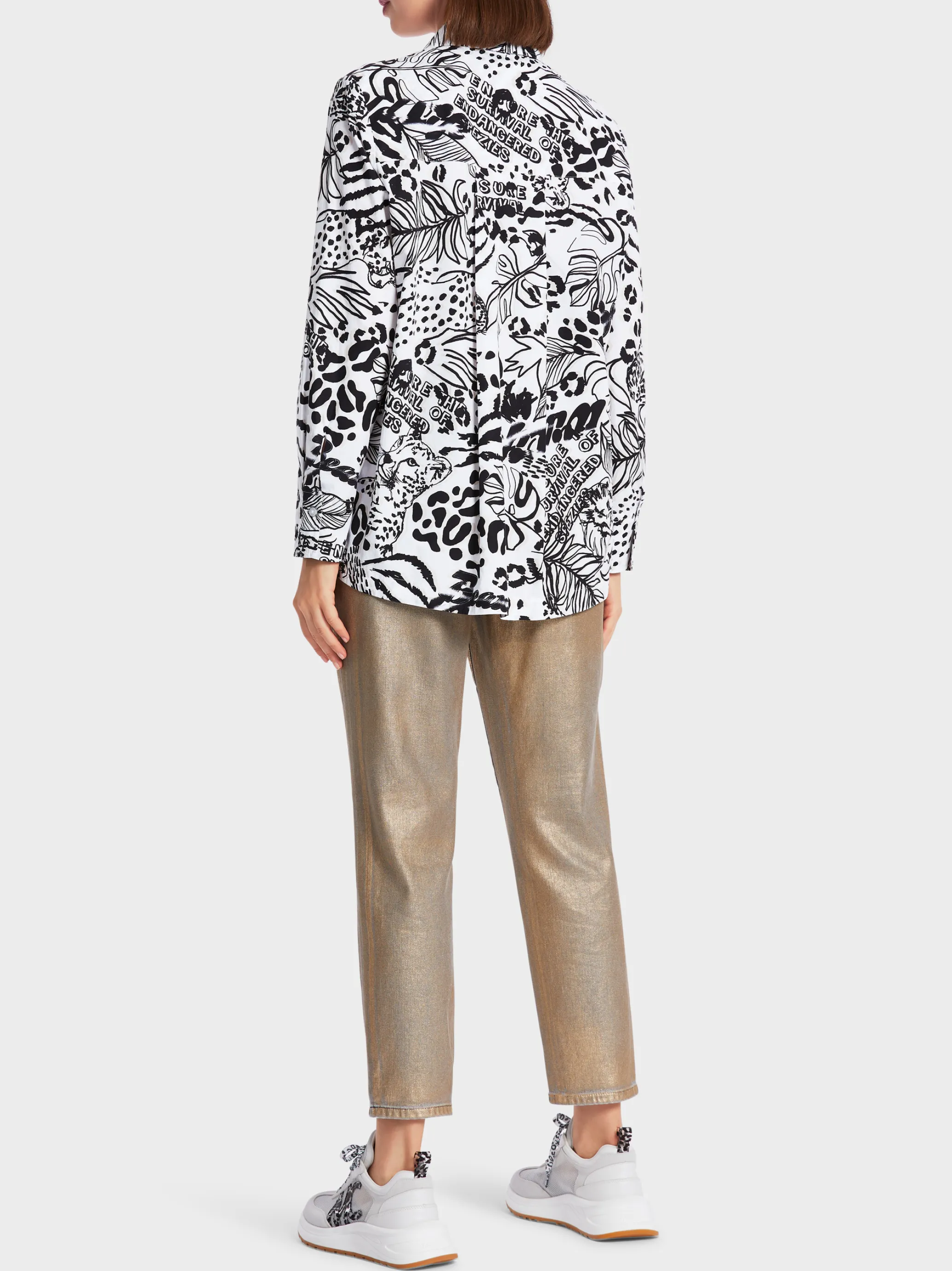 BEDRUCKTE HEMDBLUSE "RETHINK TOGETHER"-Marc Cain Best
