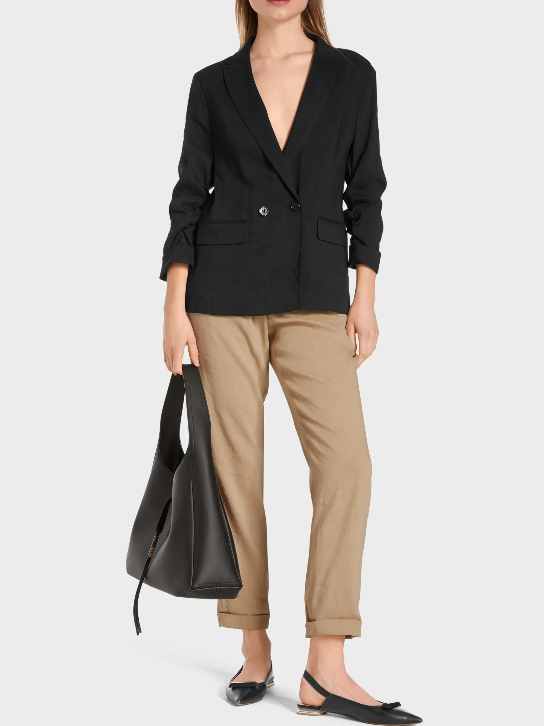 BLAZER AUS LEINEN-VISKOSE-MIX-Marc Cain Flash Sale
