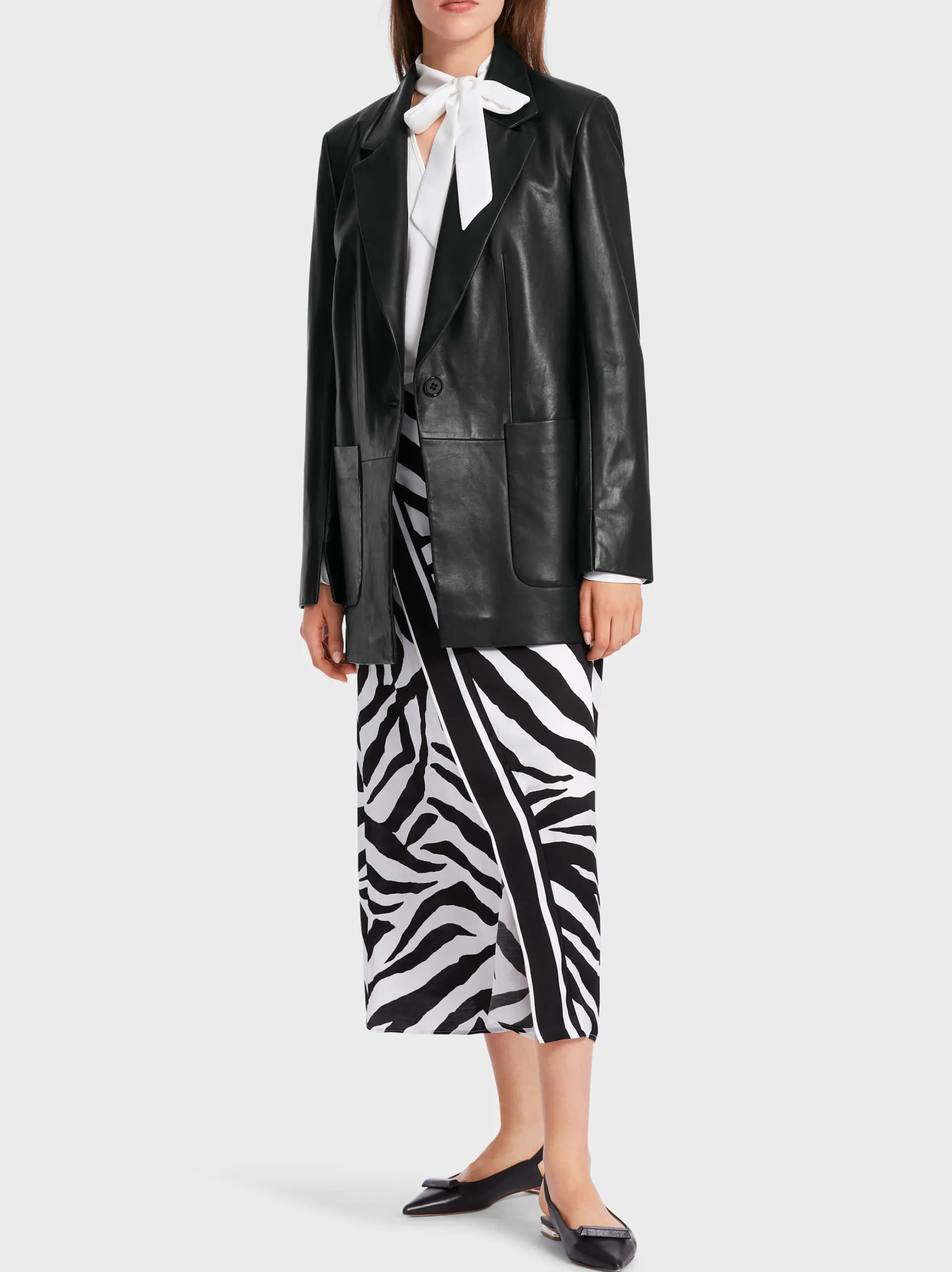 BLAZER AUS WEICHEM LEDER-Marc Cain Outlet