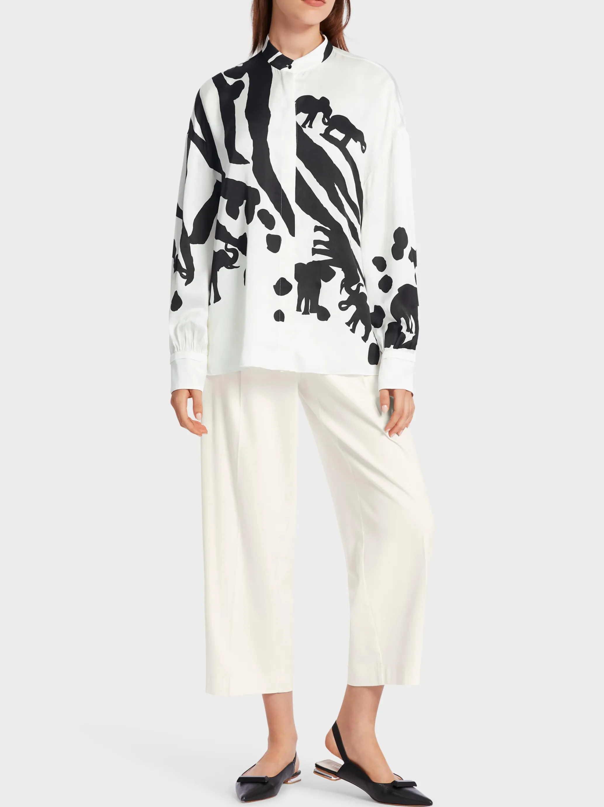 BLUSE IM ANIMAL-DESSIN-Marc Cain Sale