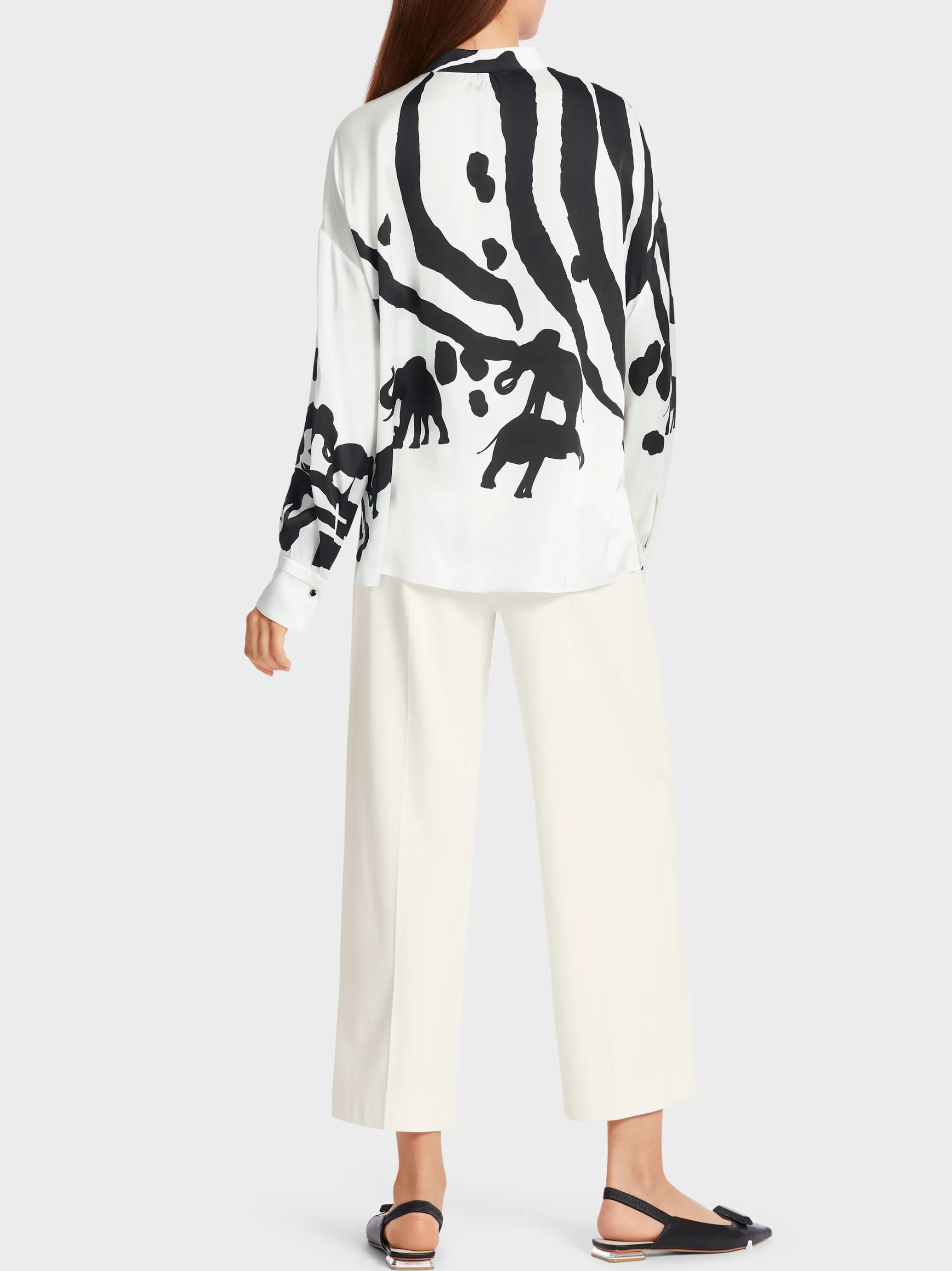 BLUSE IM ANIMAL-DESSIN-Marc Cain Sale