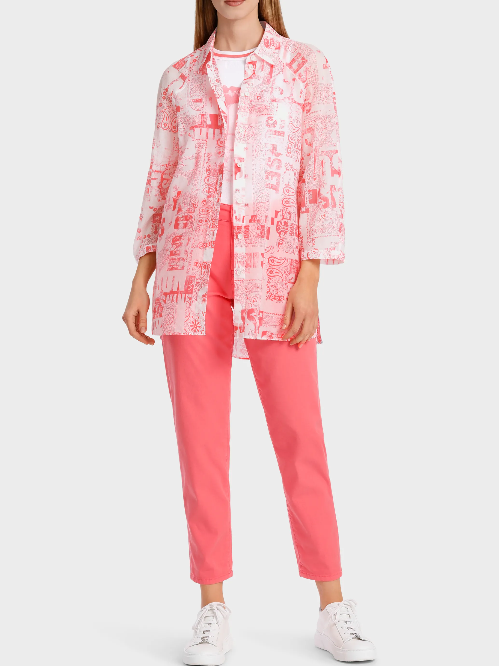 BLUSE IM BANDANA-LINES-PRINT-Marc Cain Cheap