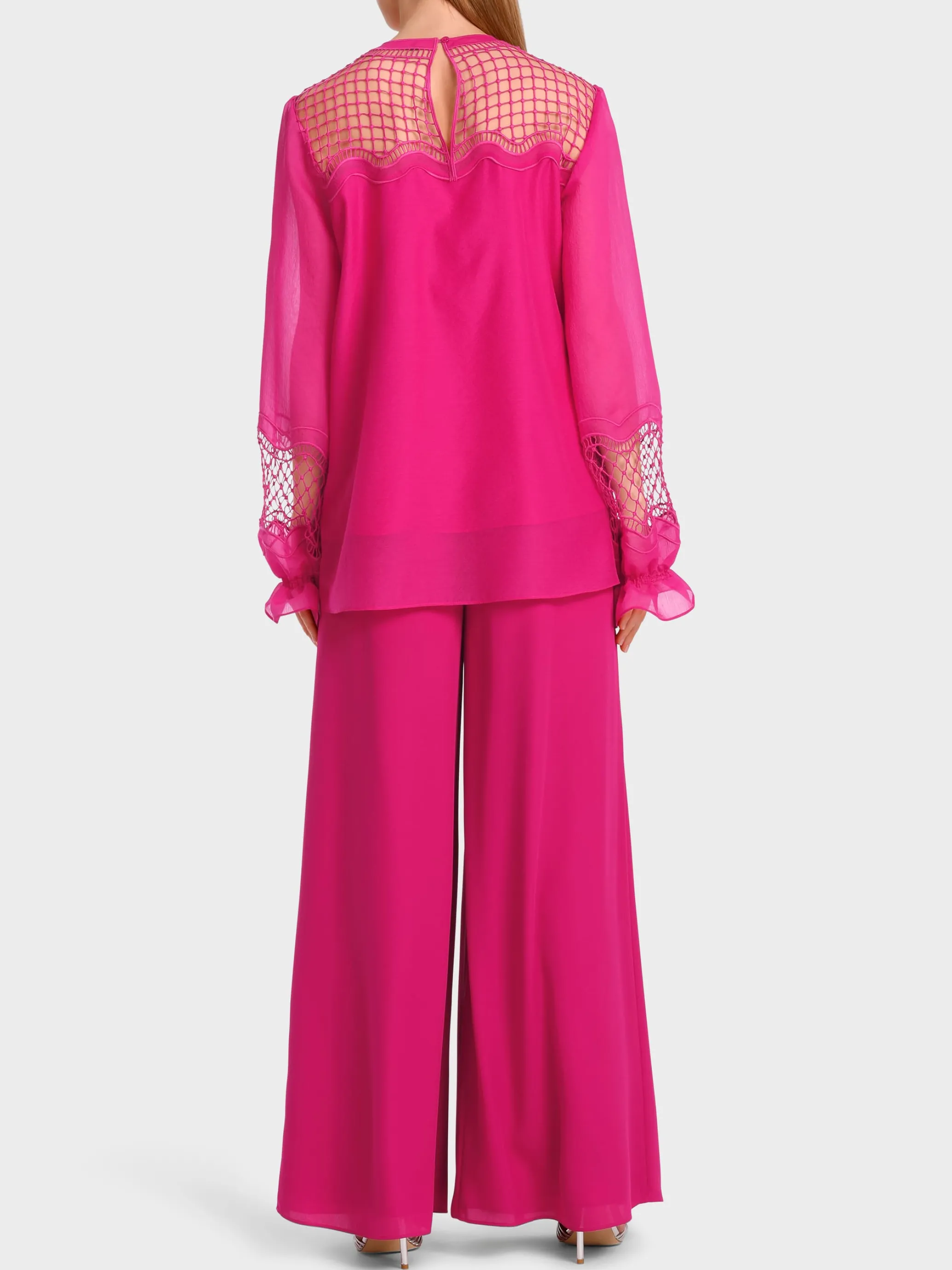 BLUSE MIT NETZEINSATZ-Marc Cain Clearance