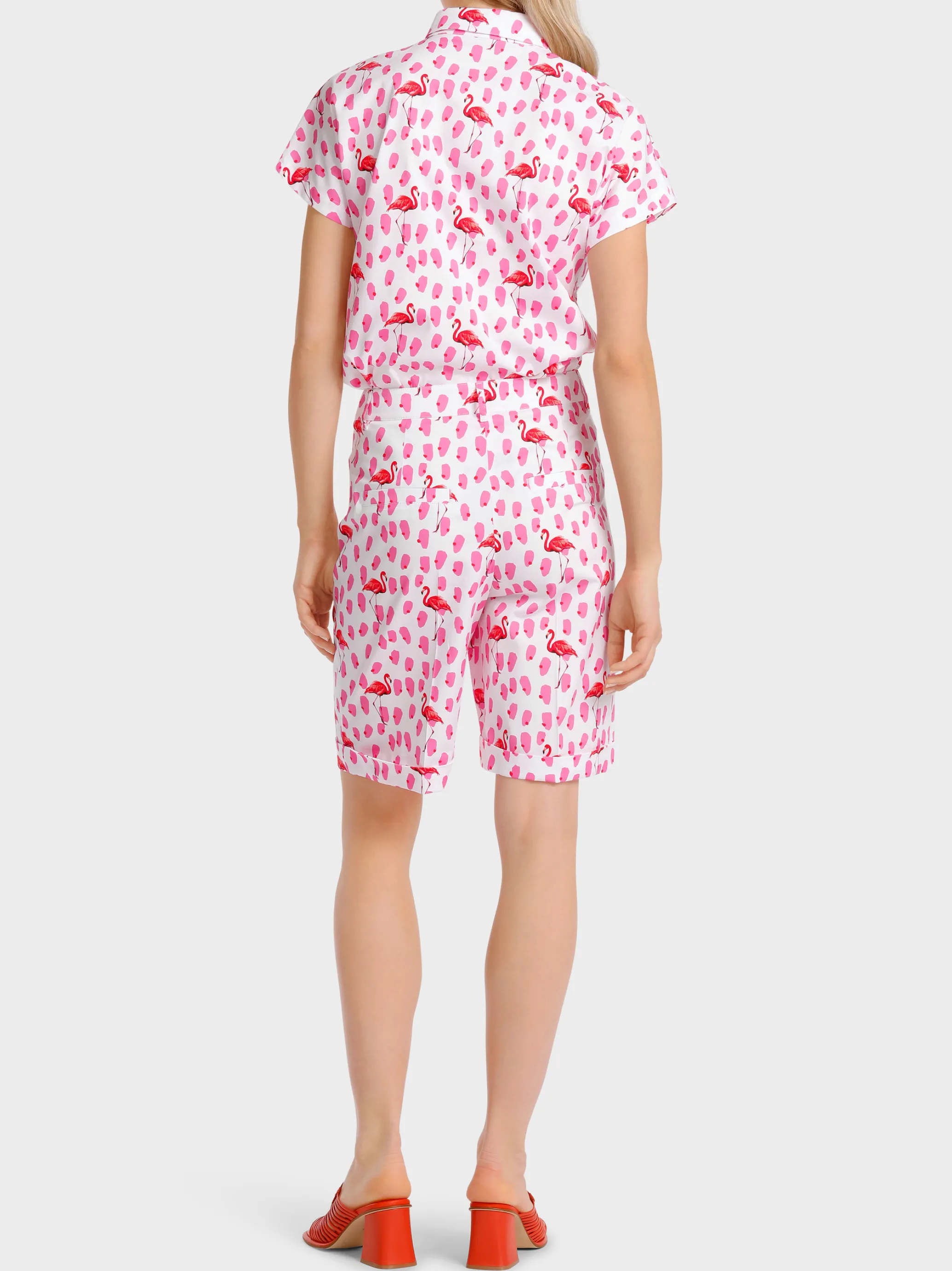 BLUSE MIT TONIGEM FLAMINGO-PRINT-Marc Cain Hot