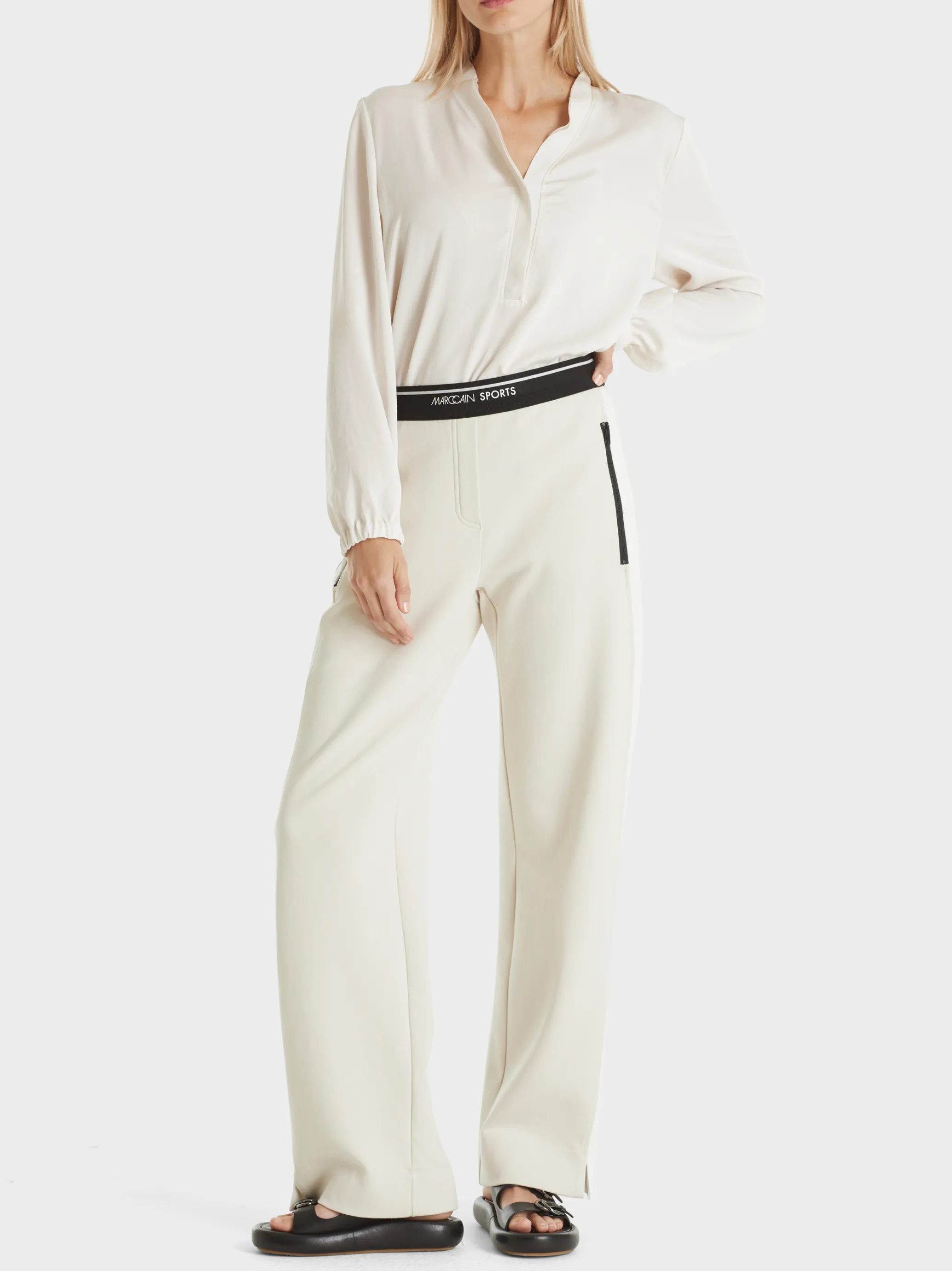 BLUSE MIT V-NECK-Marc Cain Fashion