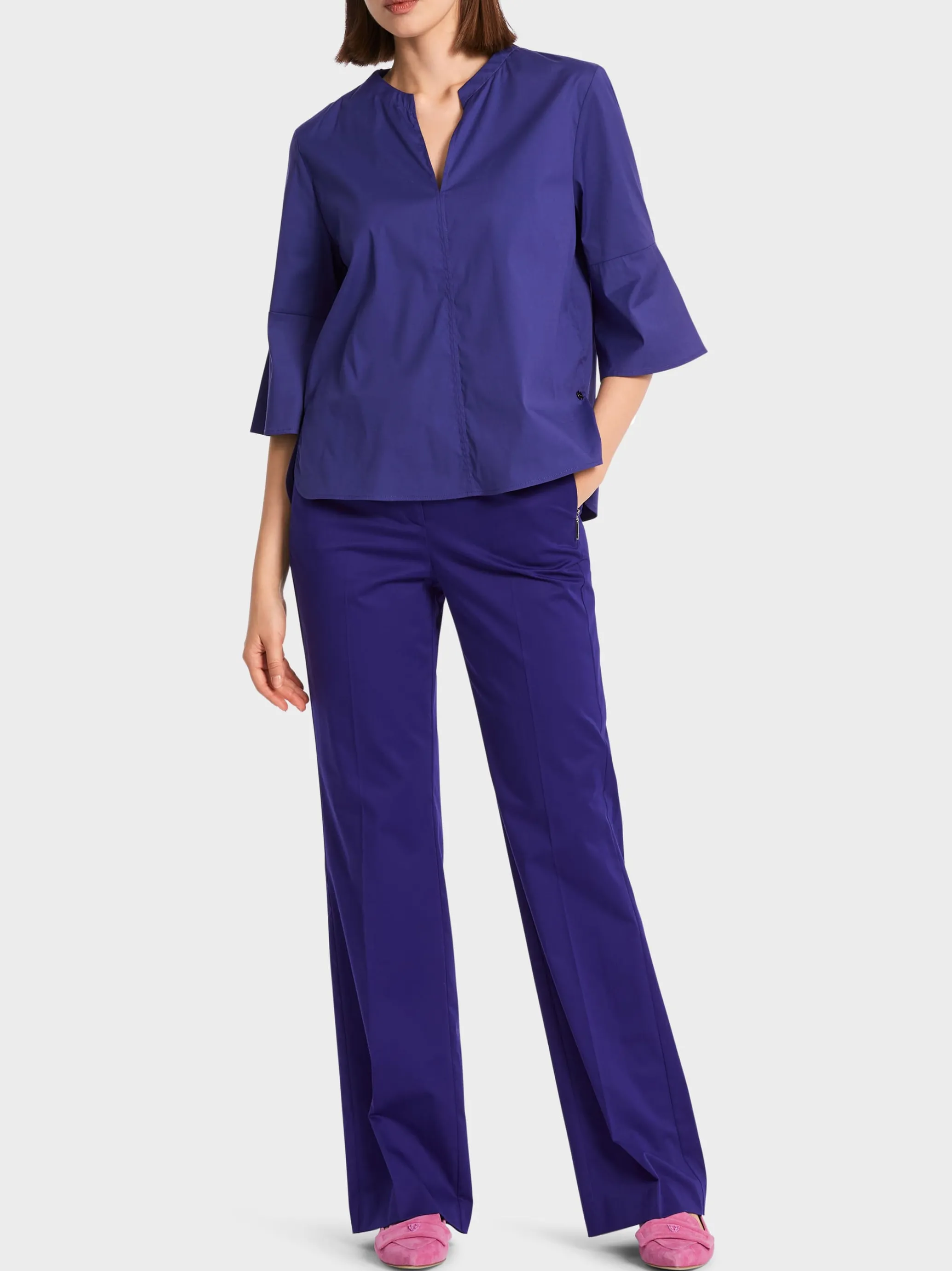 BLUSE MIT VOLANTÄRMEL-Marc Cain Clearance
