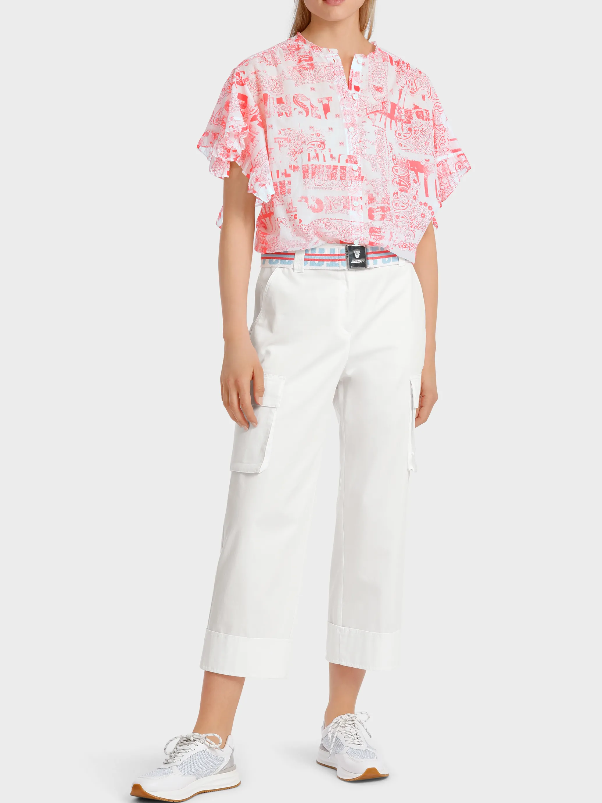 BLUSE MIT VOLANTÄRMELN-Marc Cain Hot