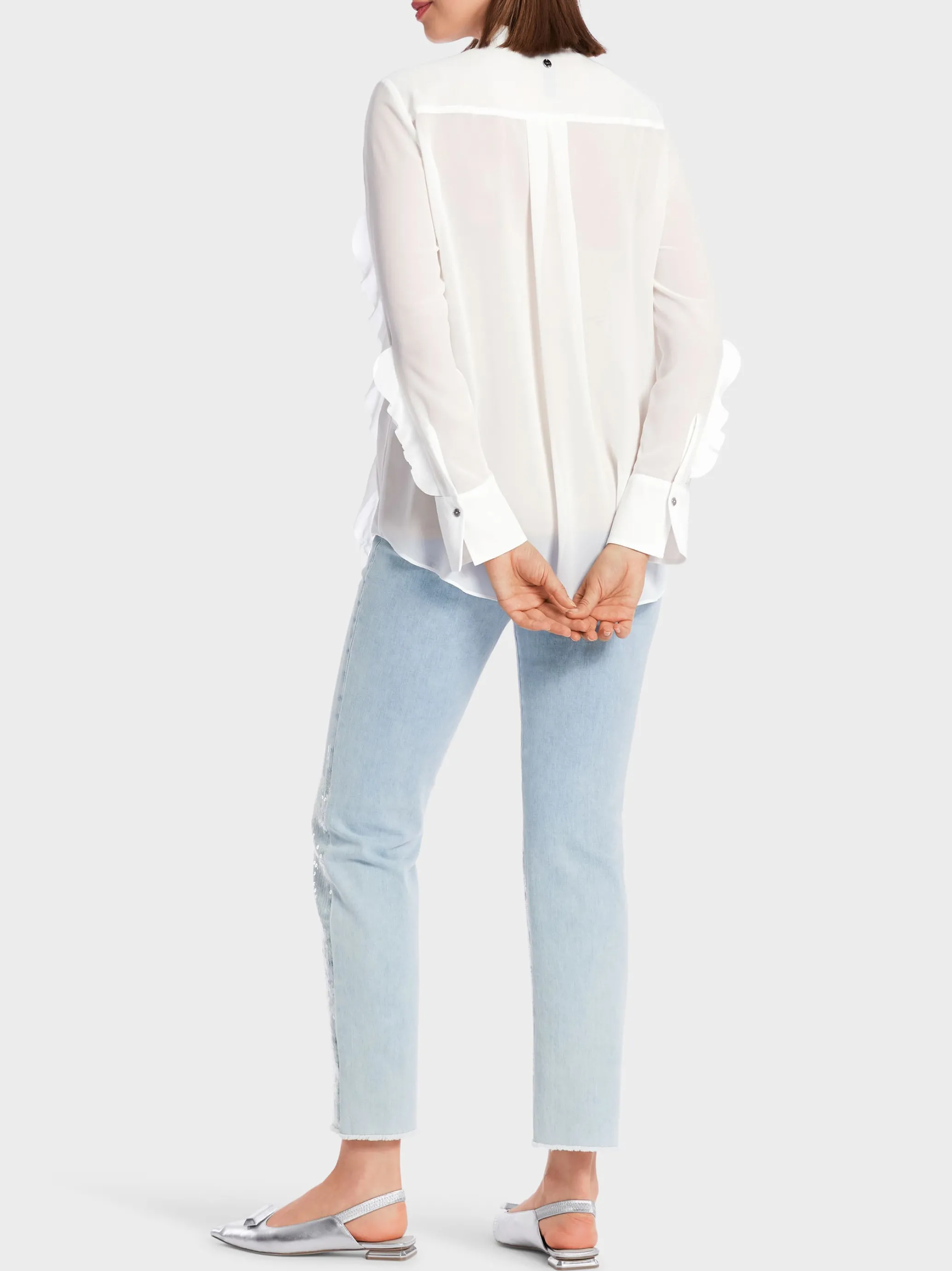 BLUSE MIT VOLANTS-Marc Cain Shop
