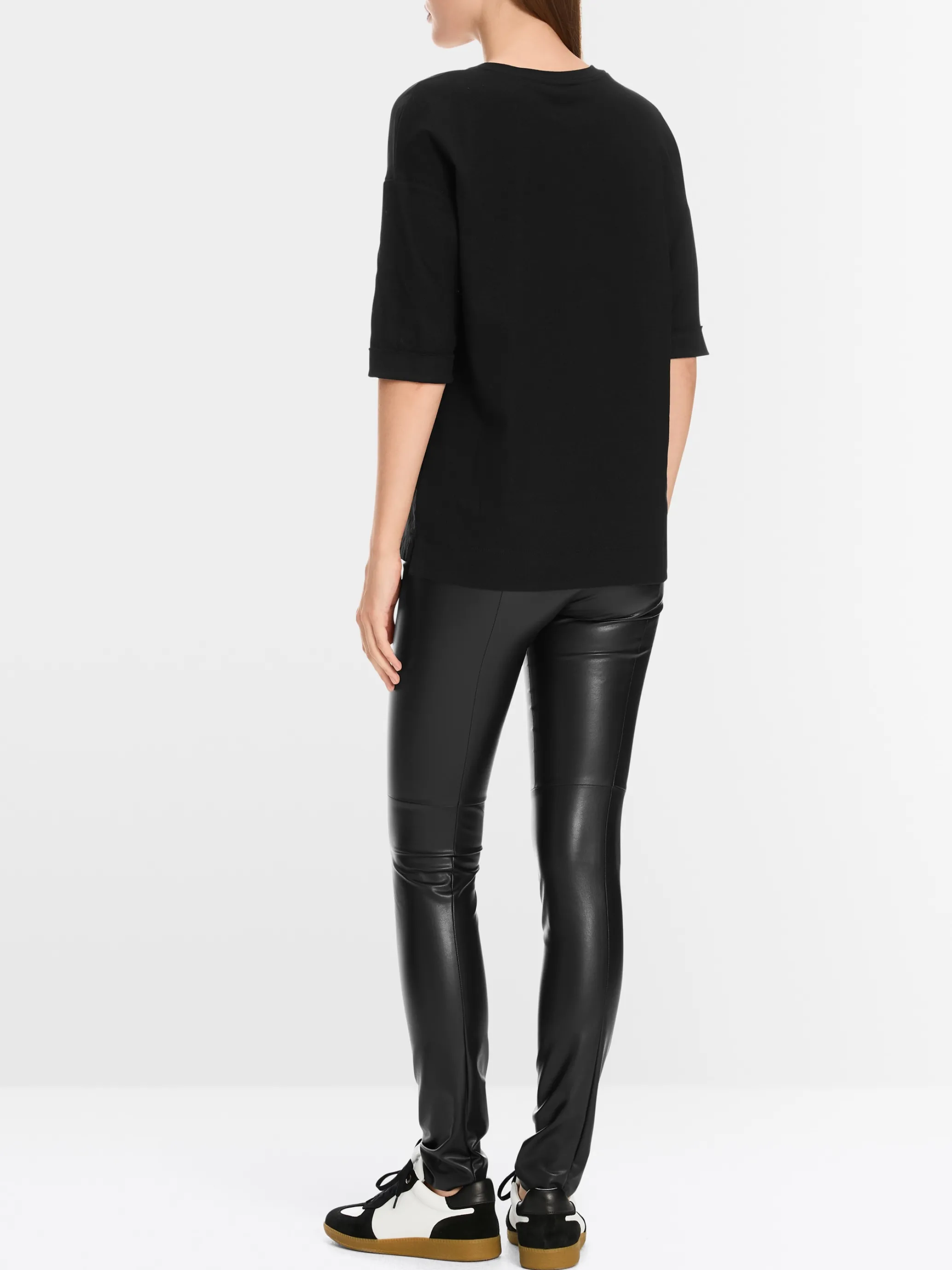 BLUSENSHIRT AUS MATERIAL-MIX-Marc Cain Best