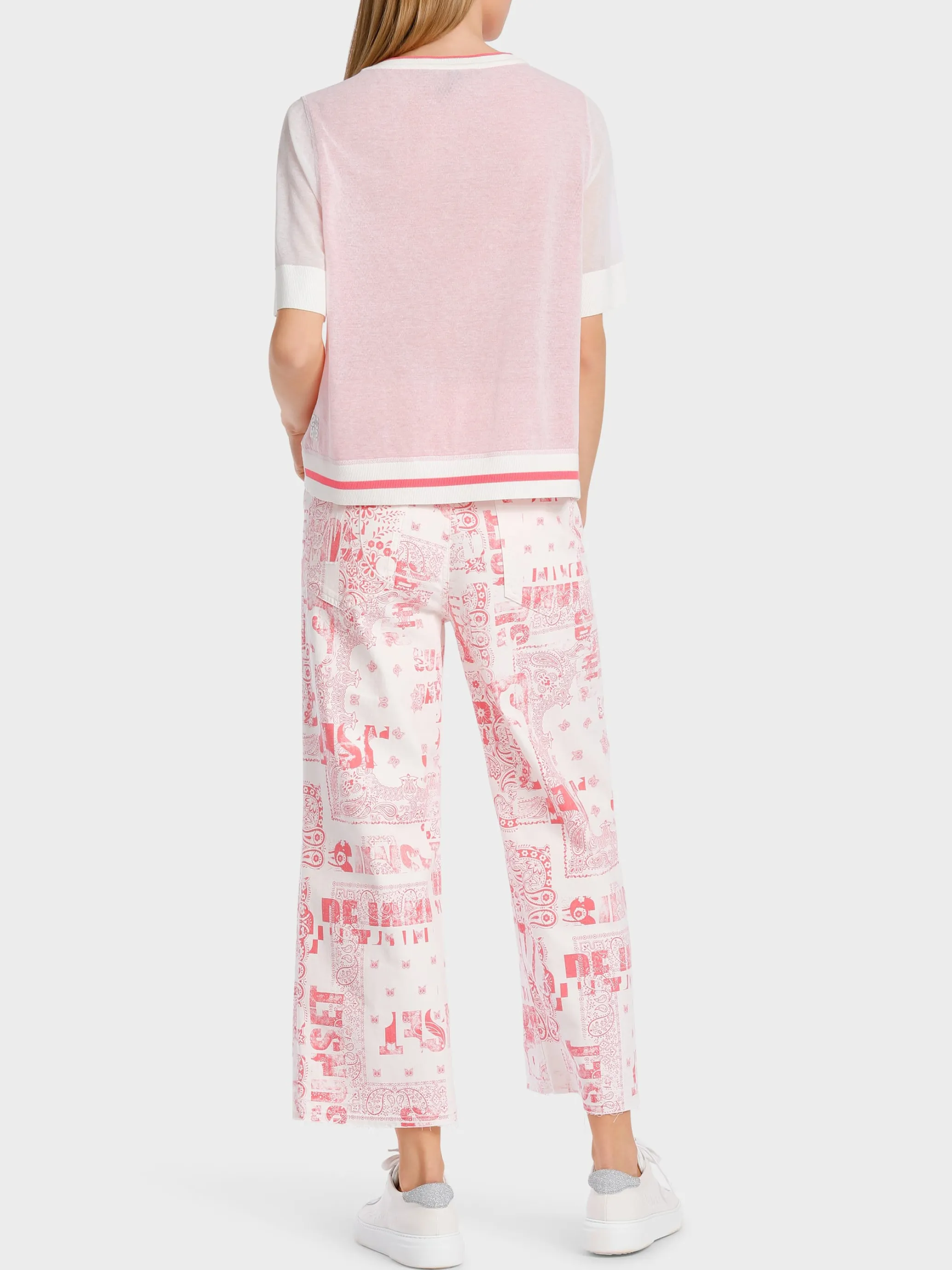 DOPPELLAGIGER SWEATER MIT PRINT-Marc Cain New