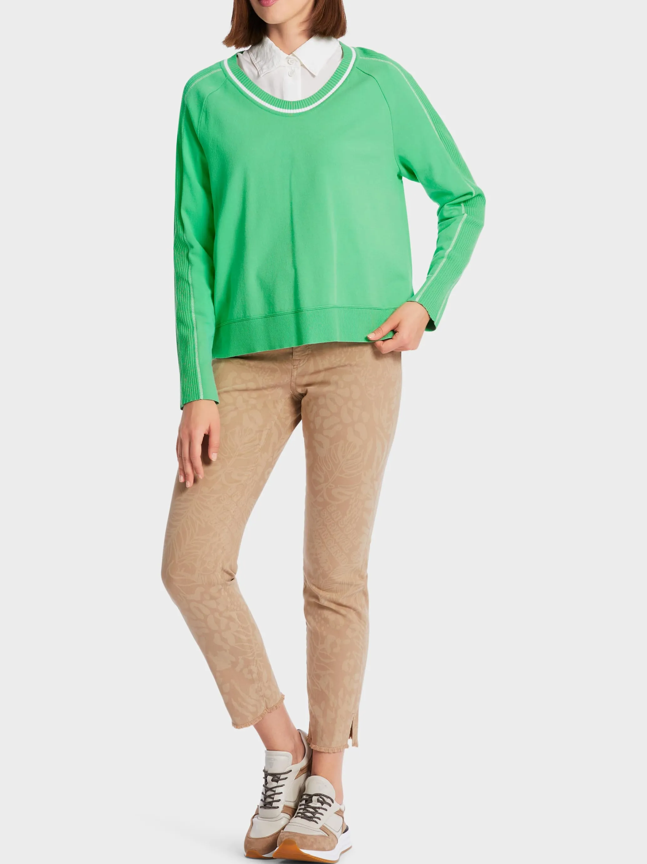 FEMININER SWEATER "RETHINK TOGETHER"-Marc Cain Cheap
