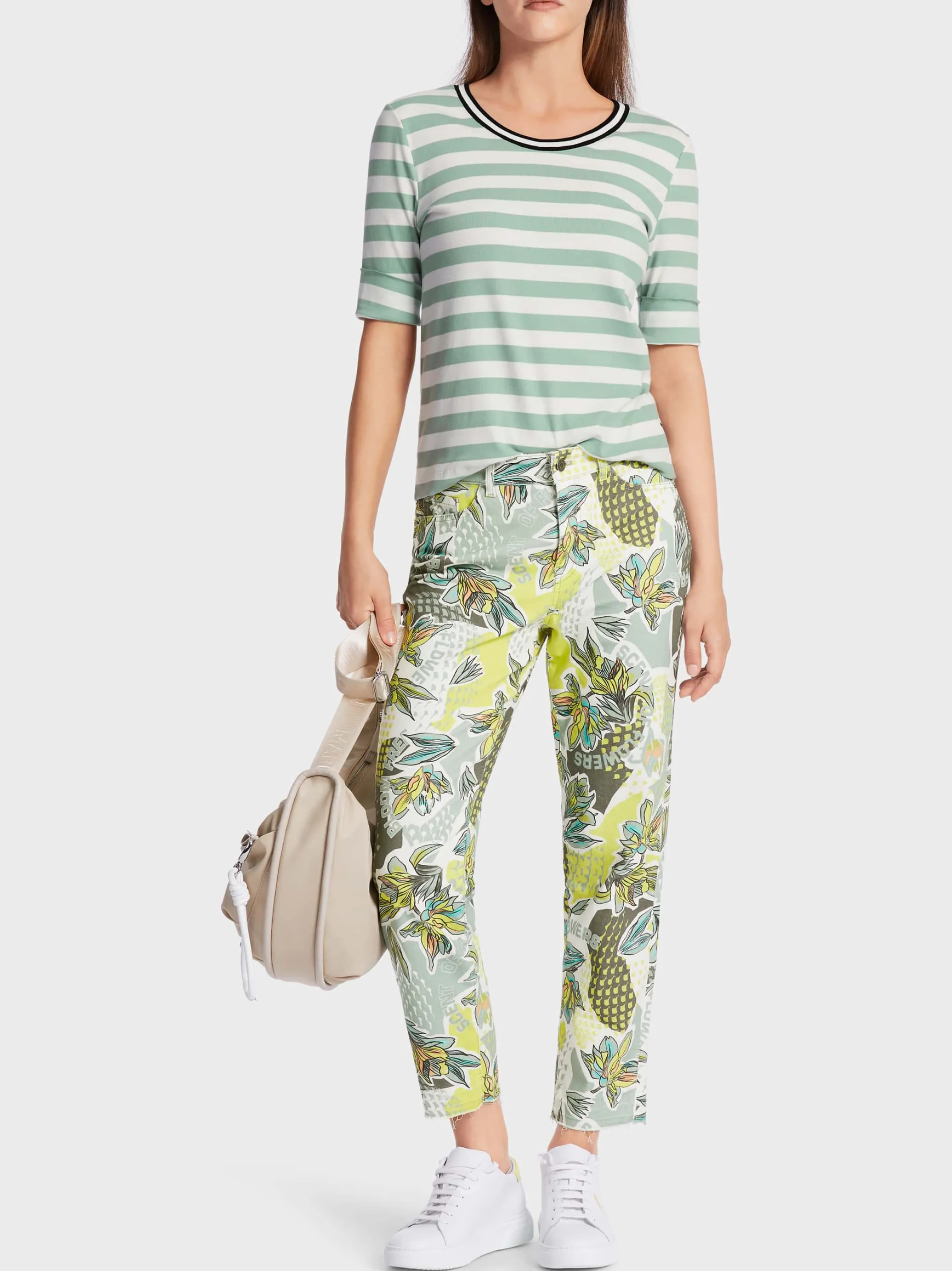 FEMININES T-SHIRT MIT STREIFEN-Marc Cain Sale