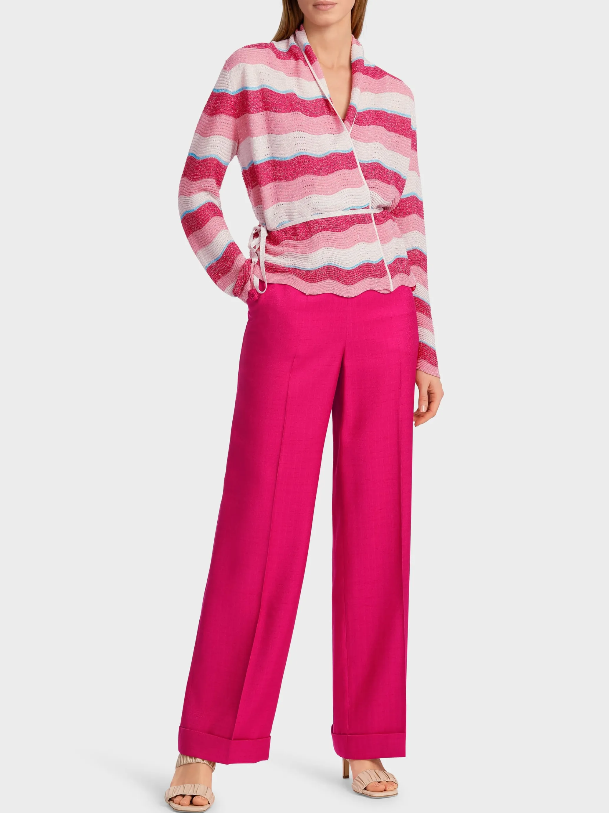 GESTREIFTER CARDIGAN IM WELLENMUSTER-Marc Cain Cheap