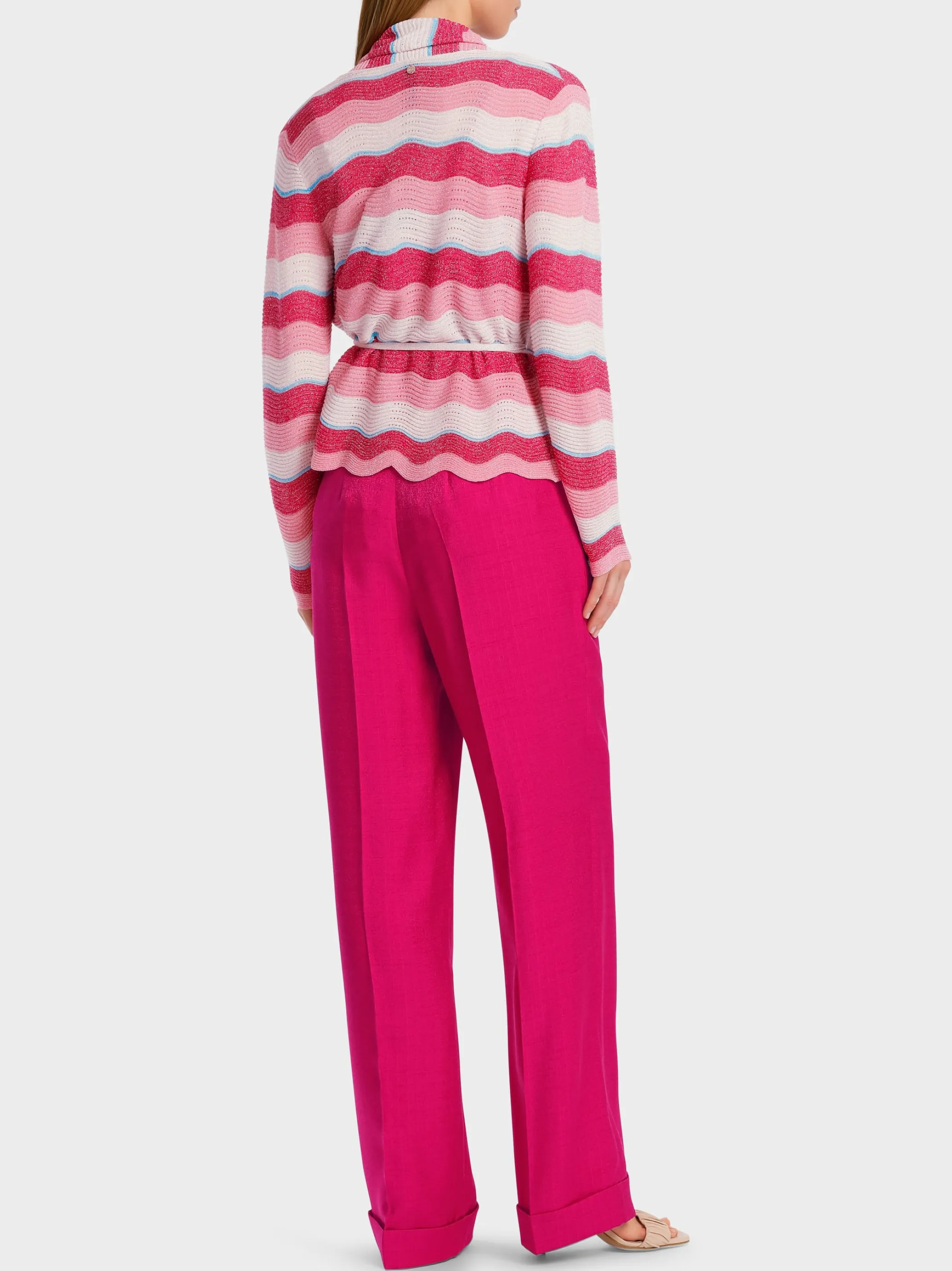 GESTREIFTER CARDIGAN IM WELLENMUSTER-Marc Cain Cheap