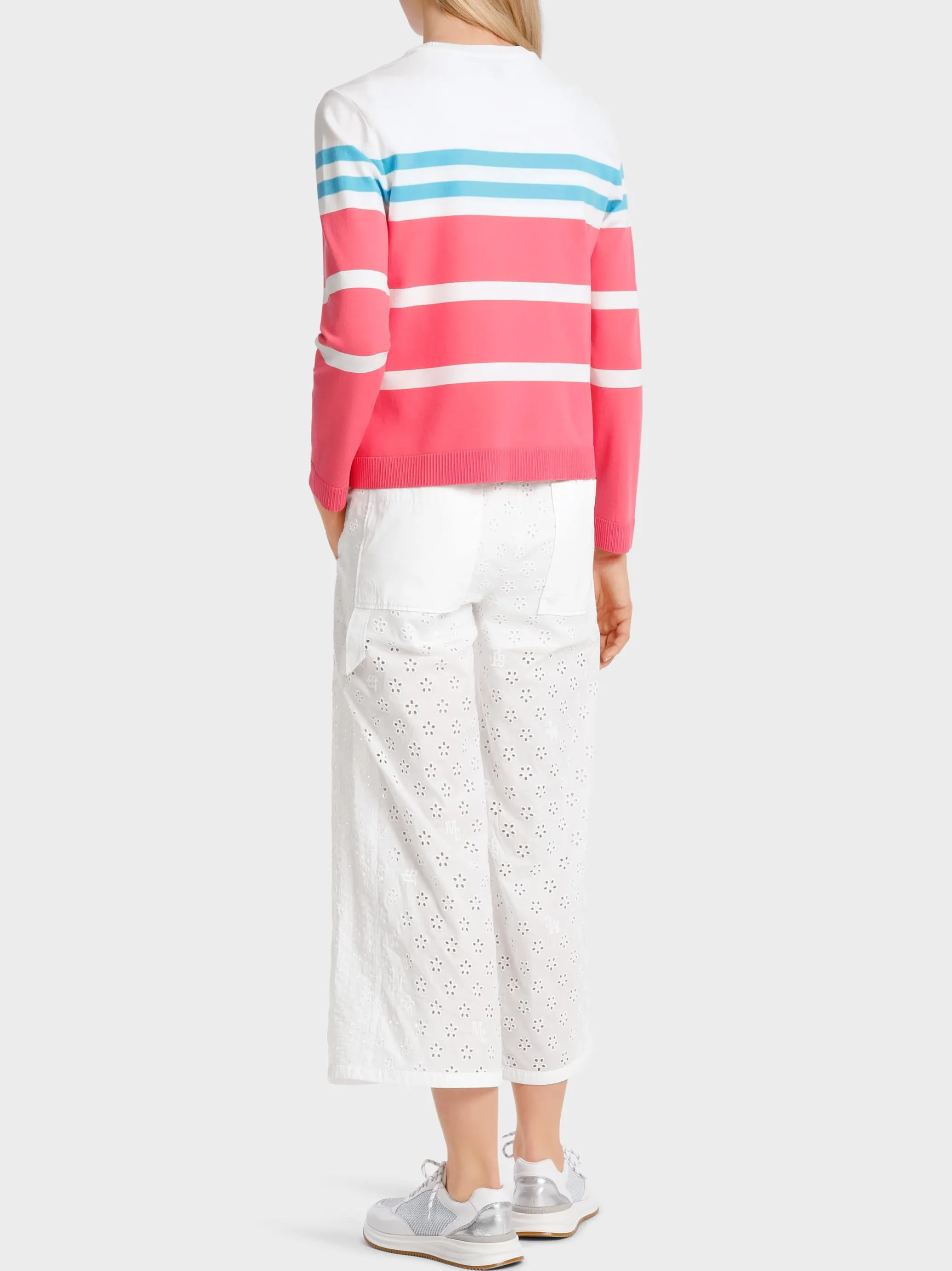 GESTREIFTER "RETHINK TOGETHER" CARDIGAN-Marc Cain Sale