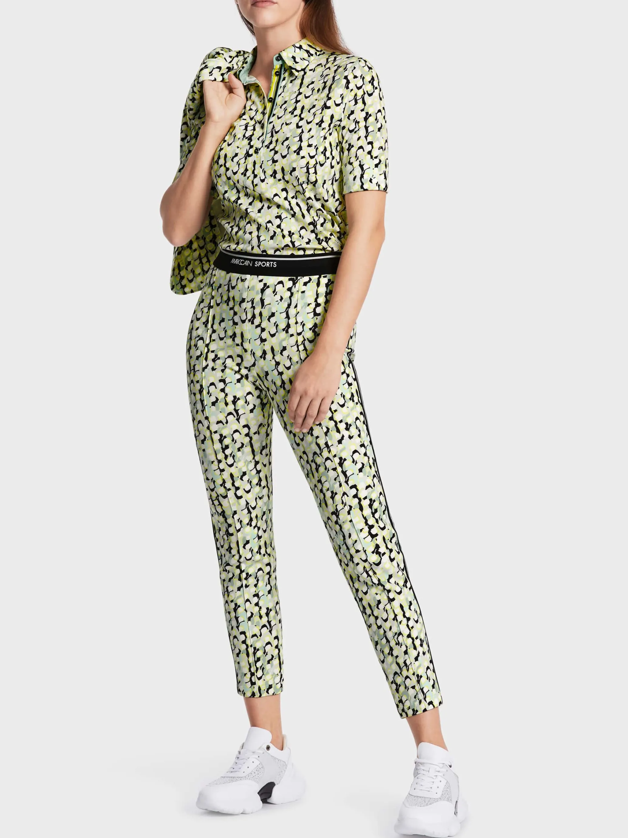 HOSE SOFIA – MIT ALLOVERPRINT UND GALON-Marc Cain New