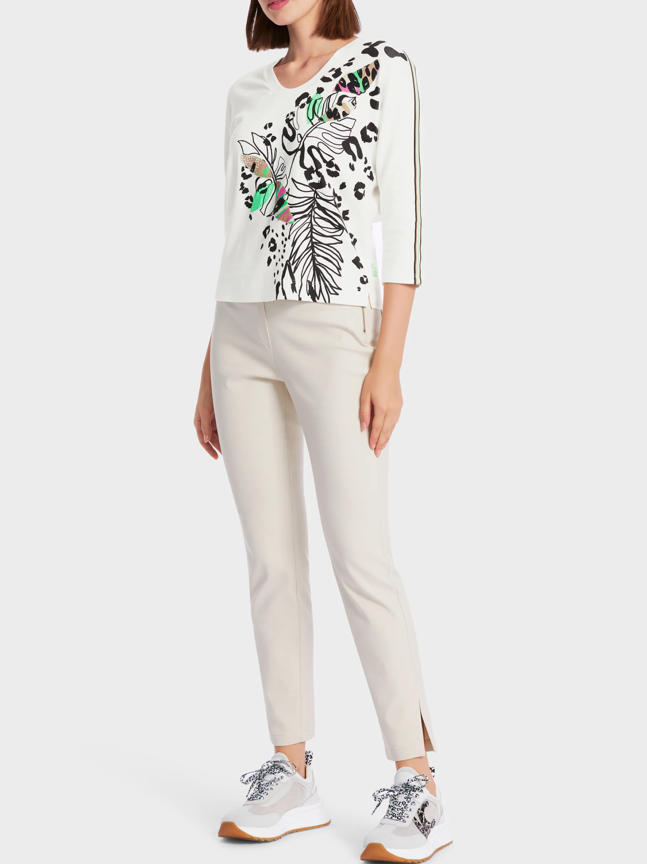 KIMONO-T-SHIRT MIT MOTIV-PRINT-Marc Cain Online