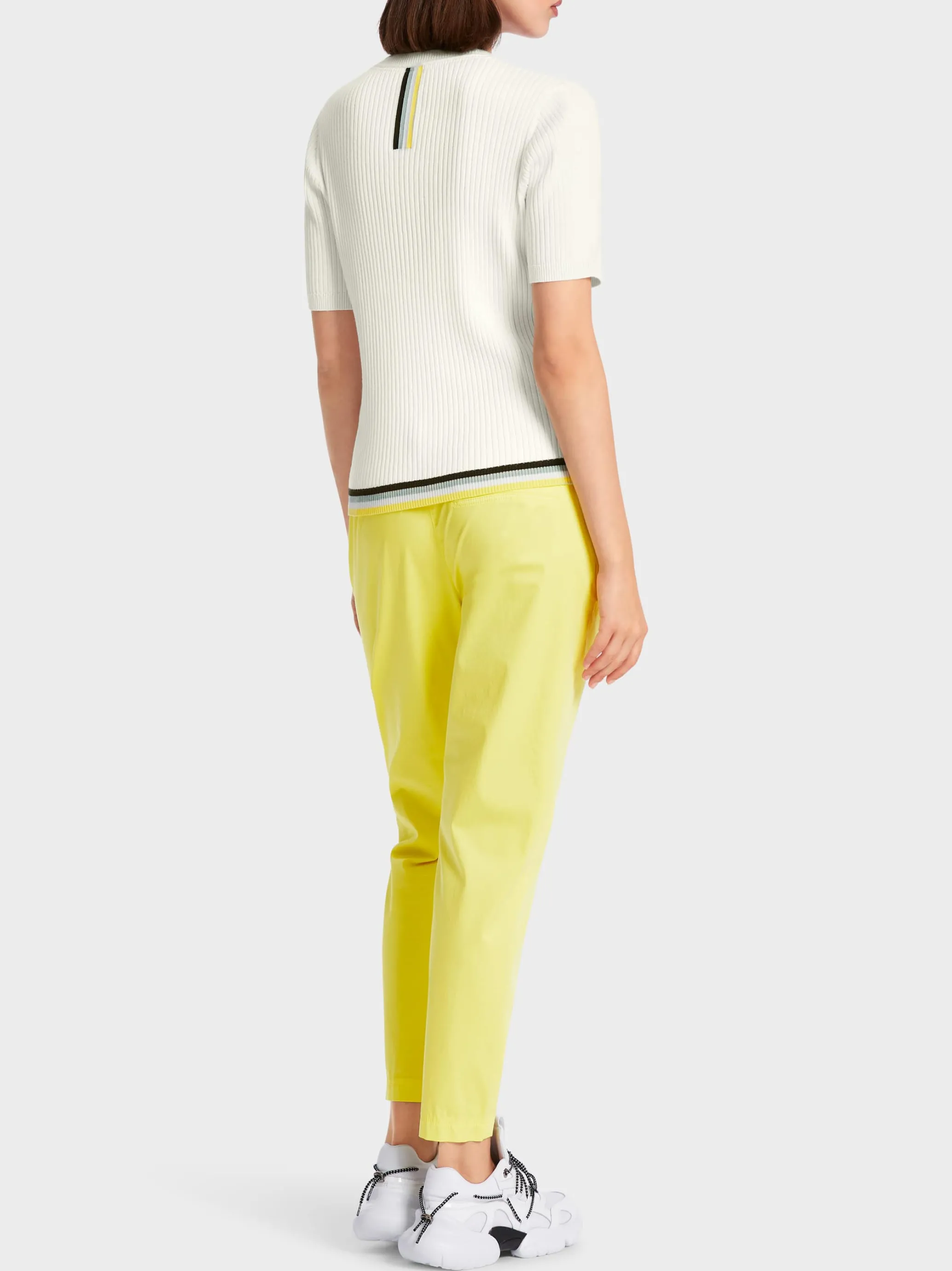 KURZARM-SWEATER AUS FEINEM RIPPSTRICK-Marc Cain Store