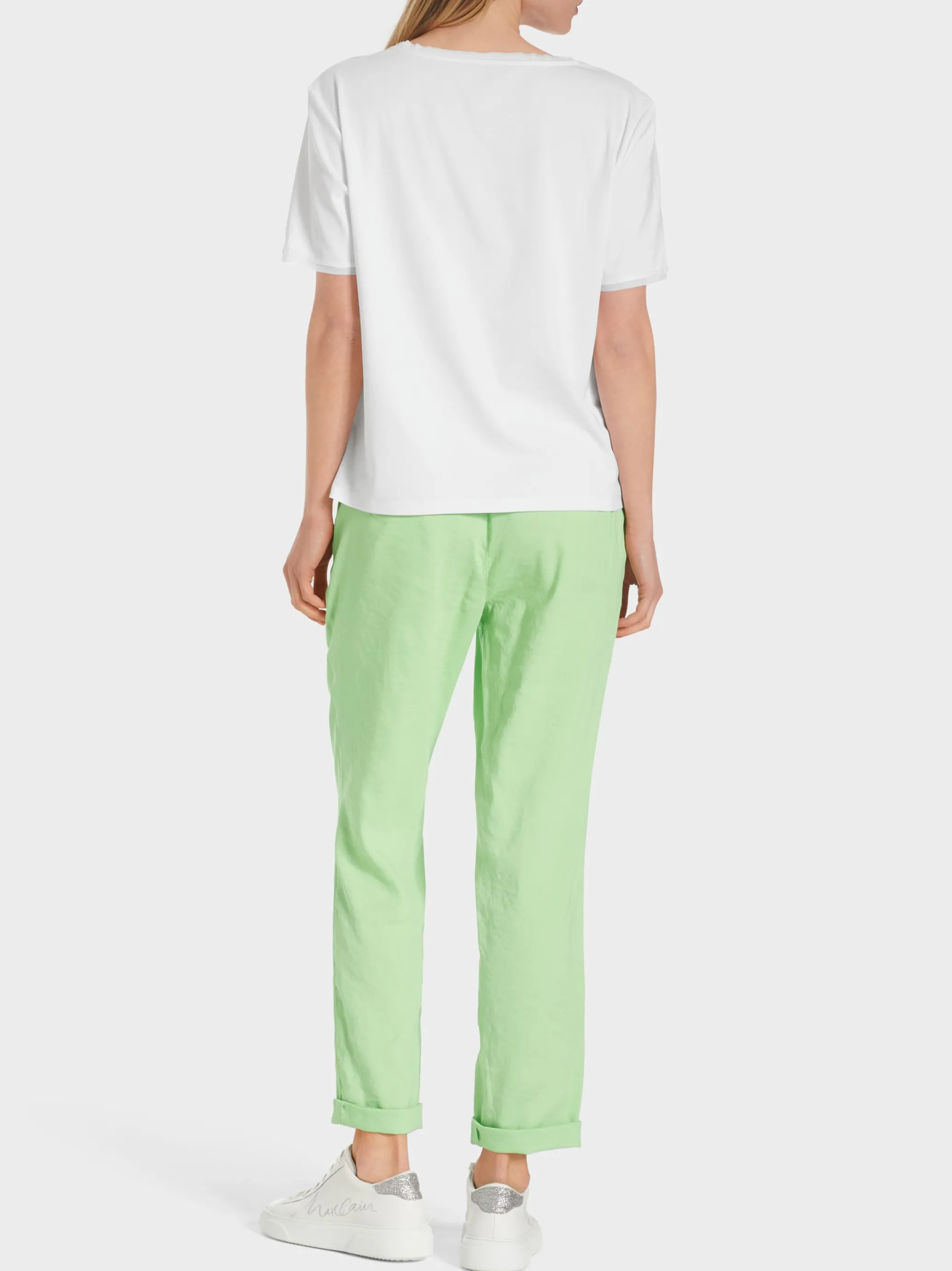 KURZARM-T-SHIRT MIT V-AUSSCHNITT-Marc Cain Shop