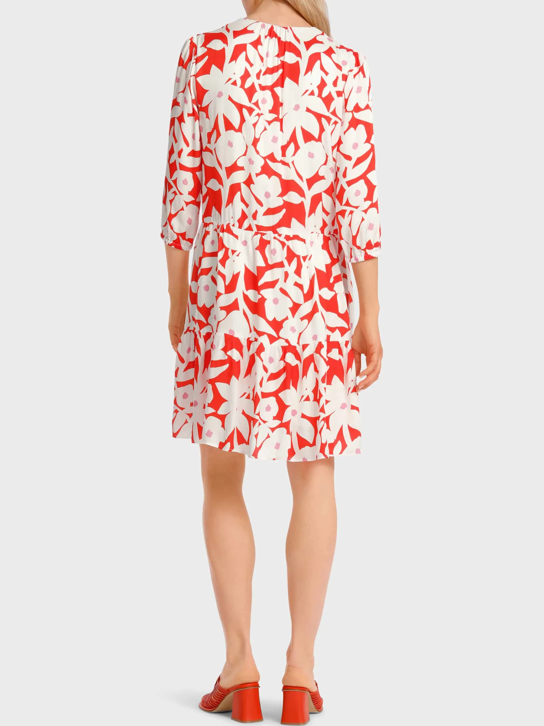 KURZES STUFENKLEID AUS VISKOSE-Marc Cain Store