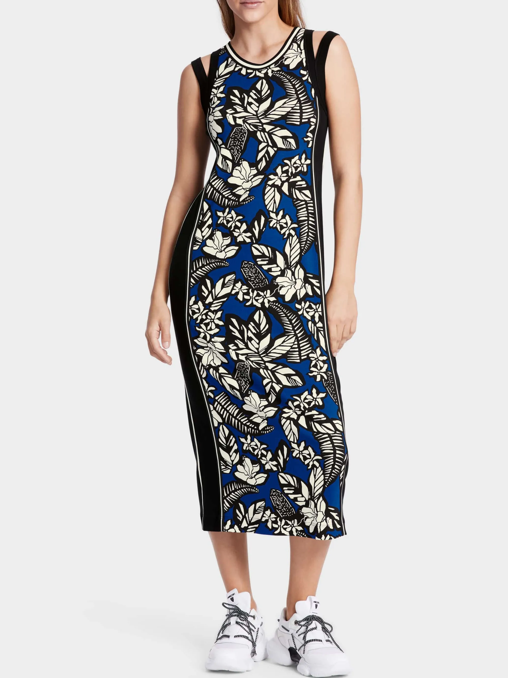 LANGES KLEID AUS BAUMWOLLRIPP-Marc Cain Discount
