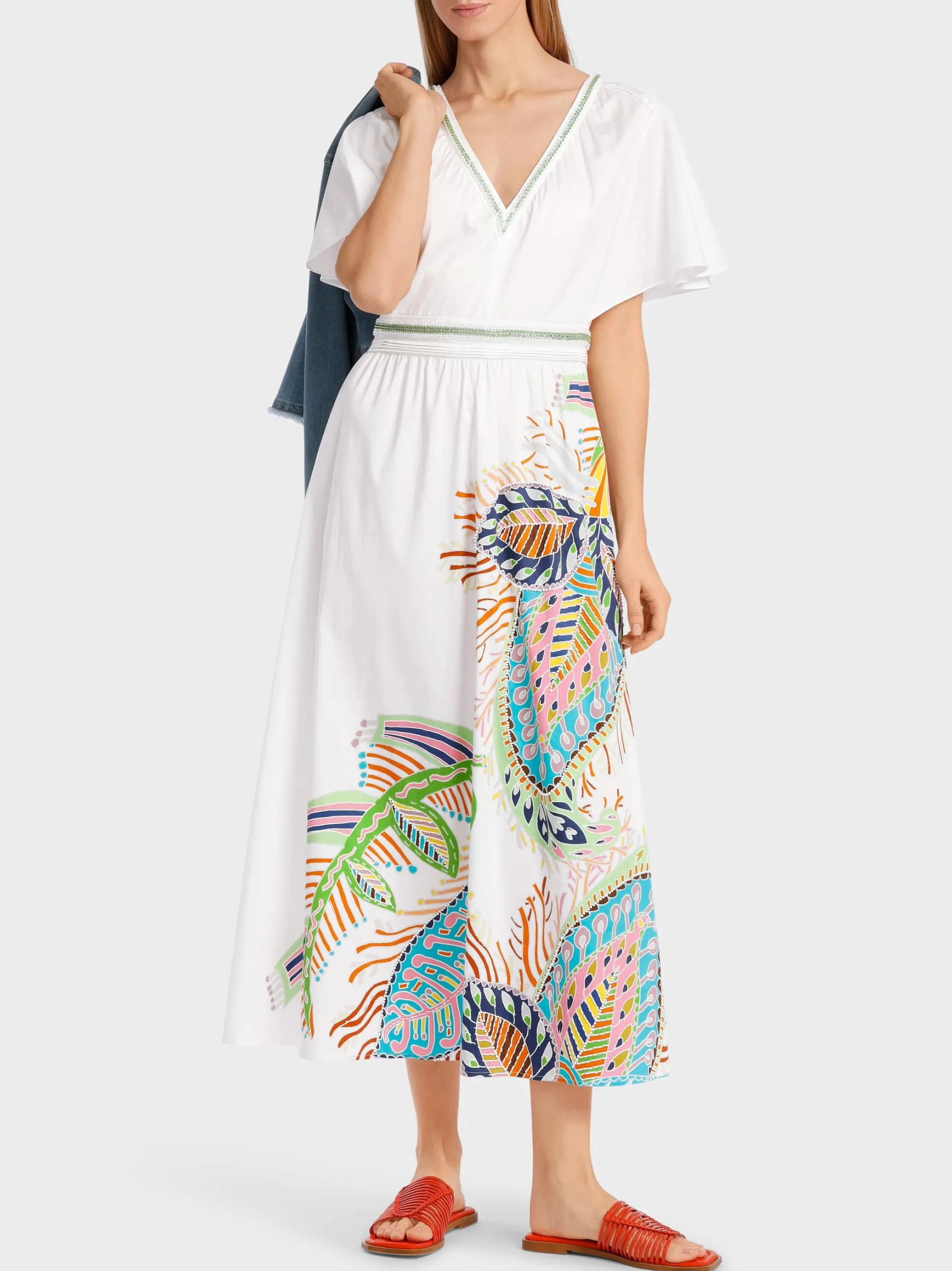 LANGES KLEID MIT HOHER TAILLE-Marc Cain Cheap