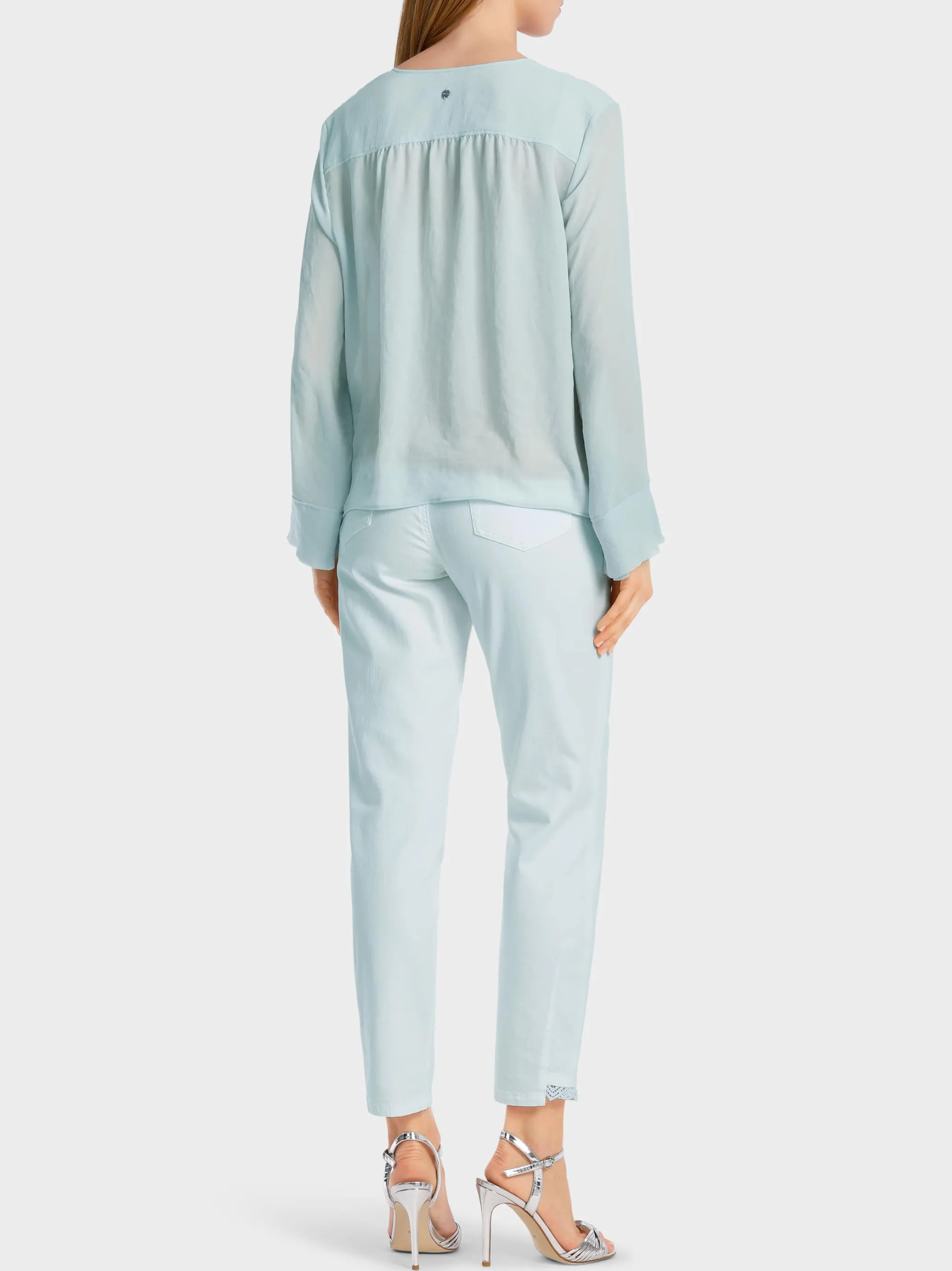 LANGÄRMELIGE BLUSE AUS RECYCELTER FASER-Marc Cain Cheap