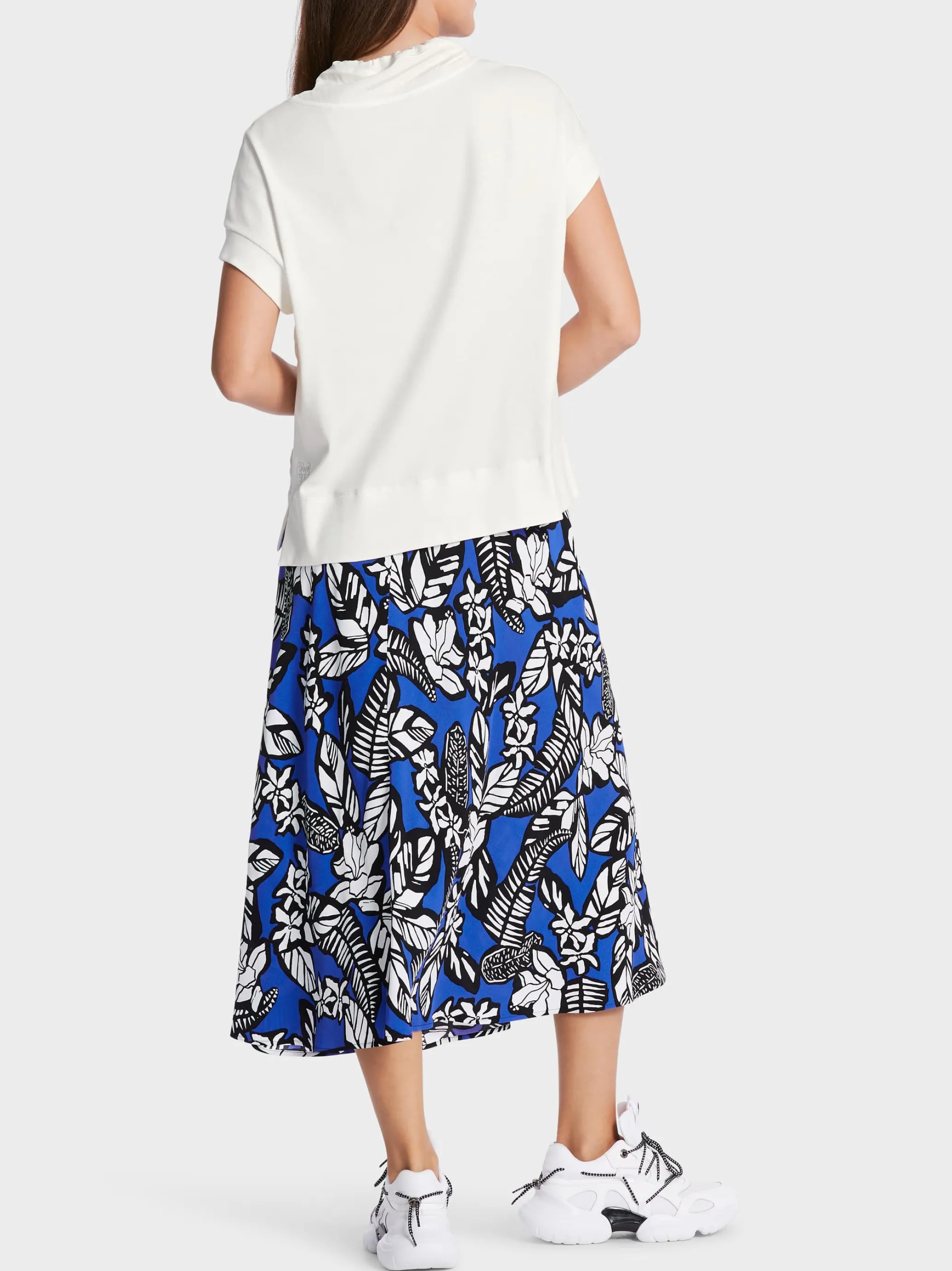 LÄSSIGE BLUSE IN MATERIALMIX-Marc Cain Shop