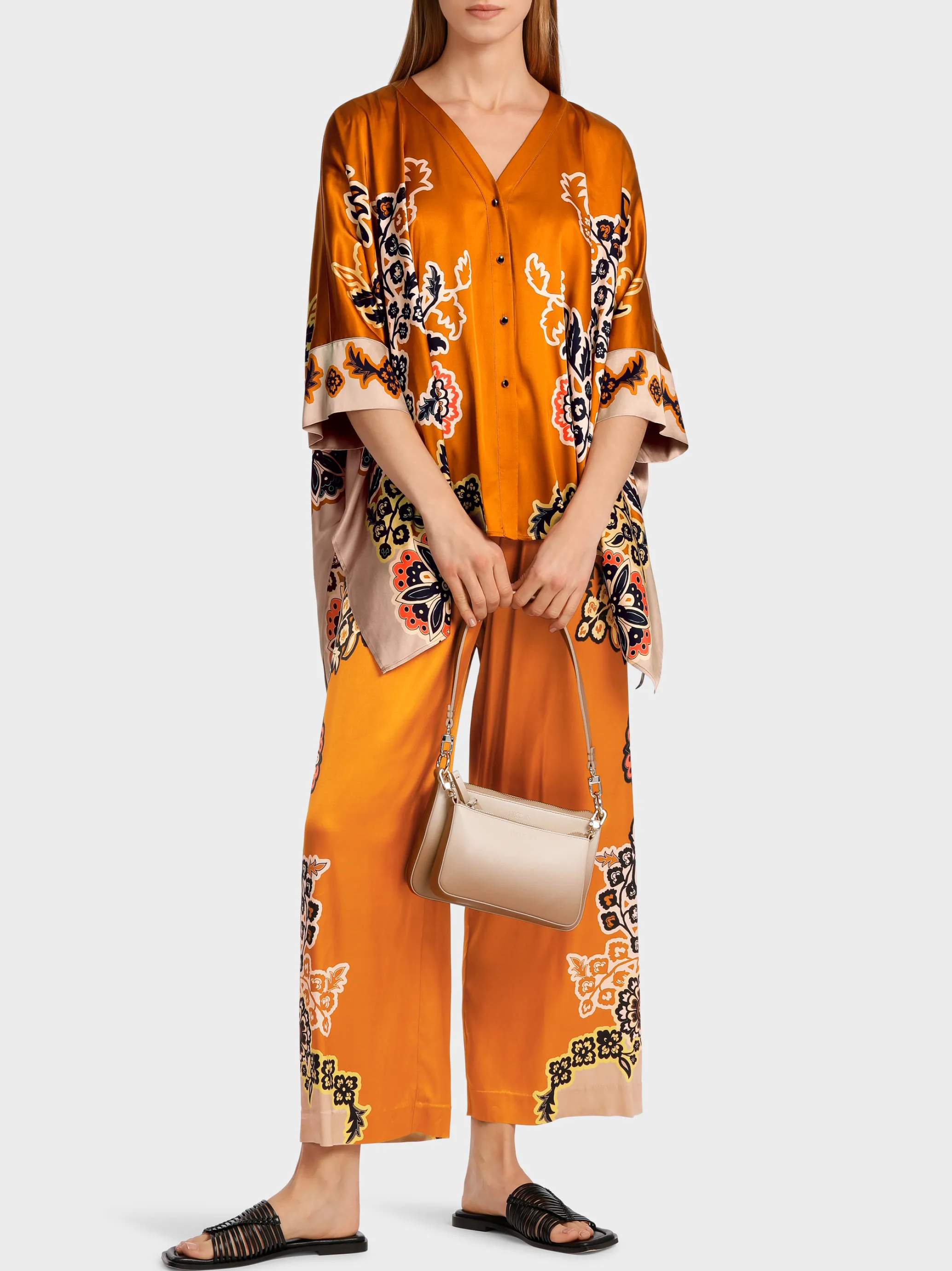 OVERSIZED BLUSE MIT FLORALEM PRINT-Marc Cain Clearance