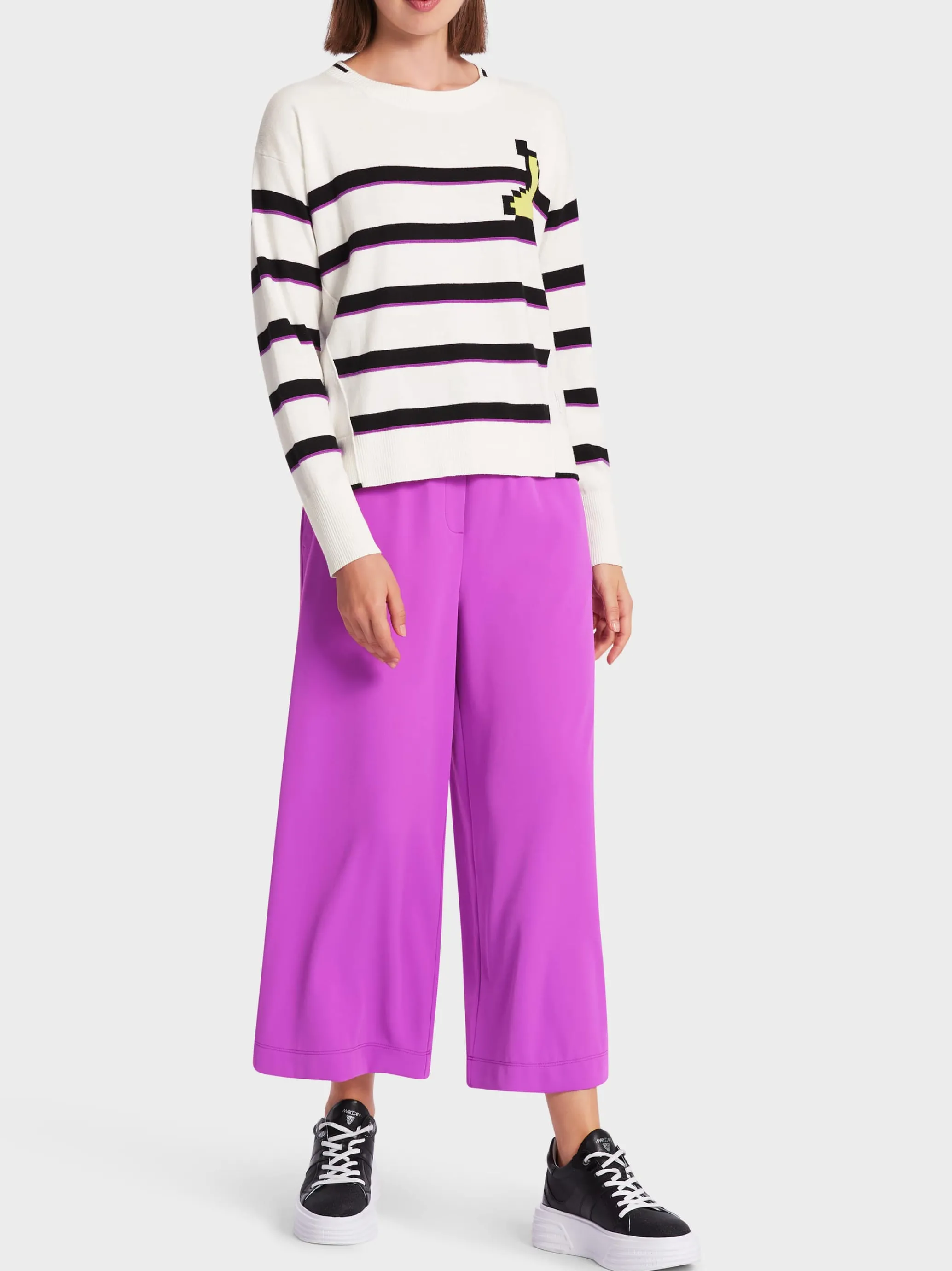OVERSIZED SWEATER MIT STREIFEN-Marc Cain Flash Sale