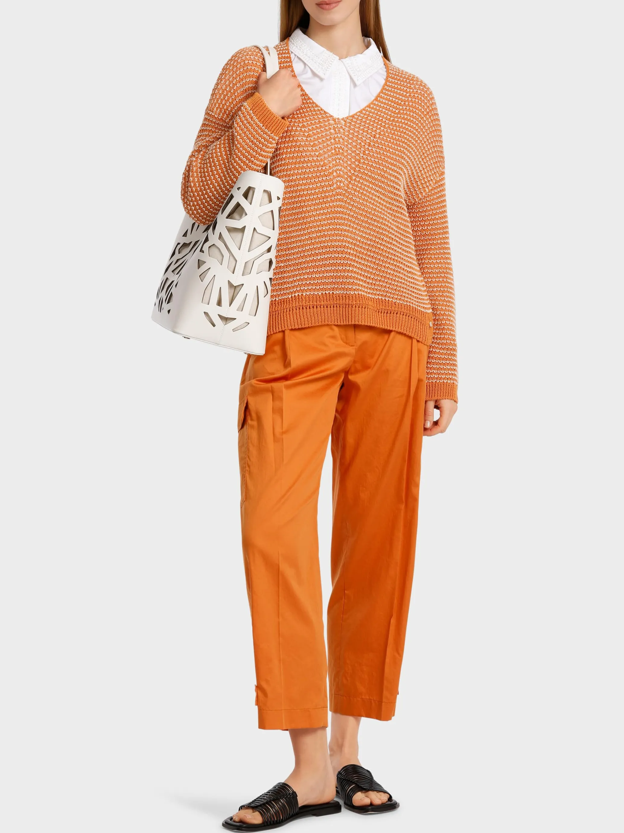 OVERSIZED SWEATER MIT V-AUSSCHNITT-Marc Cain Sale
