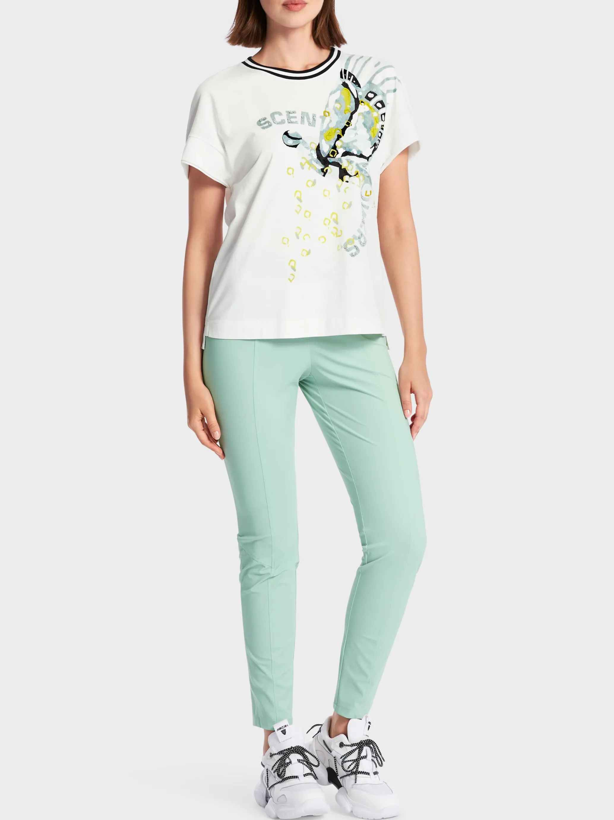 OVERSIZED T-SHIRT MIT PAILLETTENDETAILS-Marc Cain Fashion