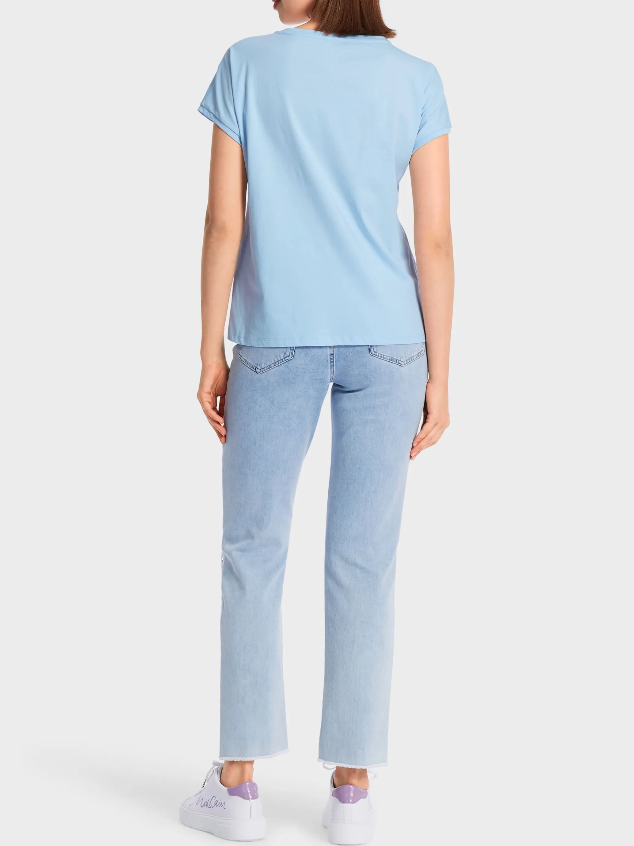 PAILLETTEN-T-SHIRT "RETHINK TOGETHER"-Marc Cain Cheap