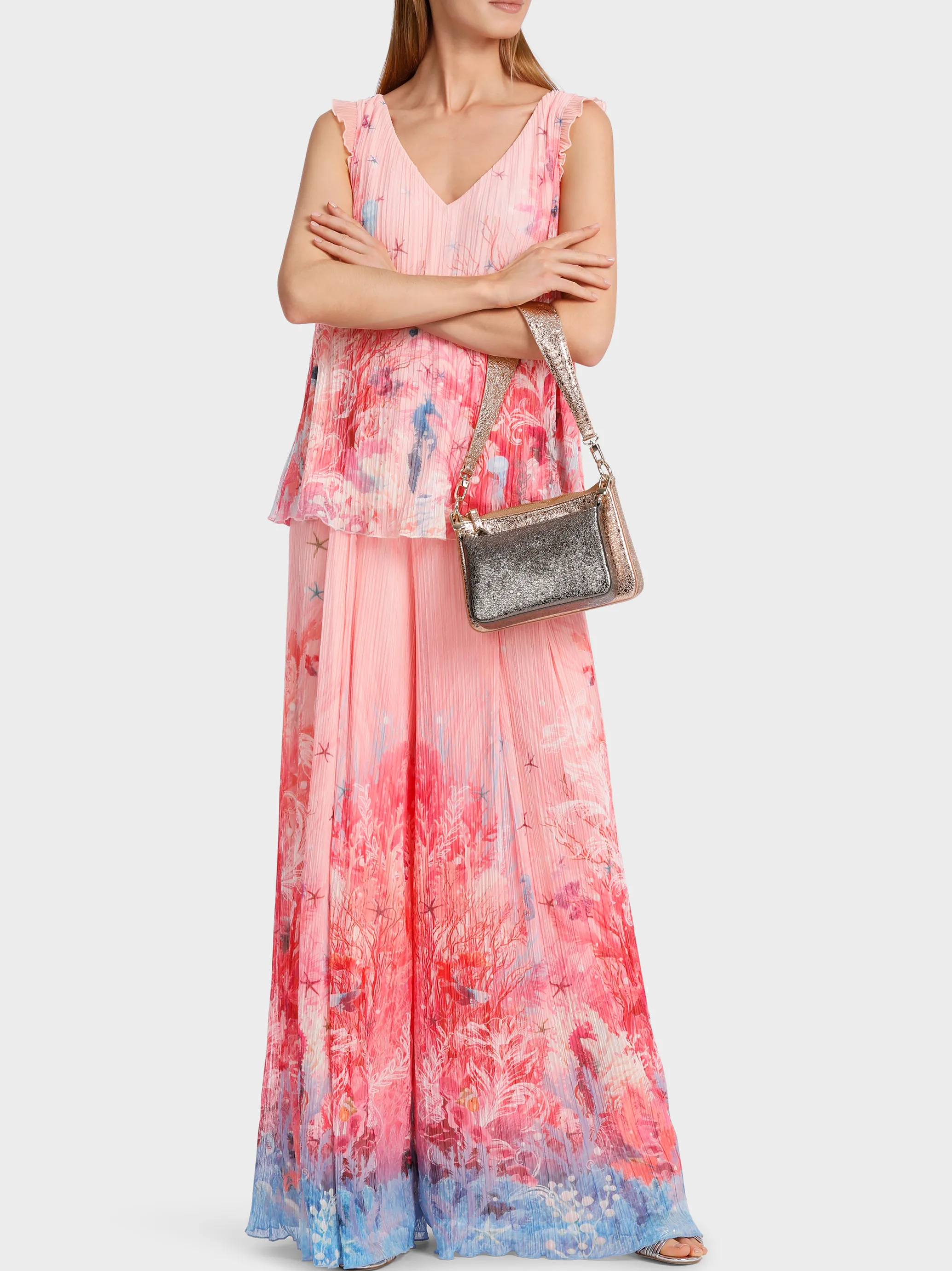PLISSIERTES TOP MIT UNTERWASSERPRINT-Marc Cain Cheap