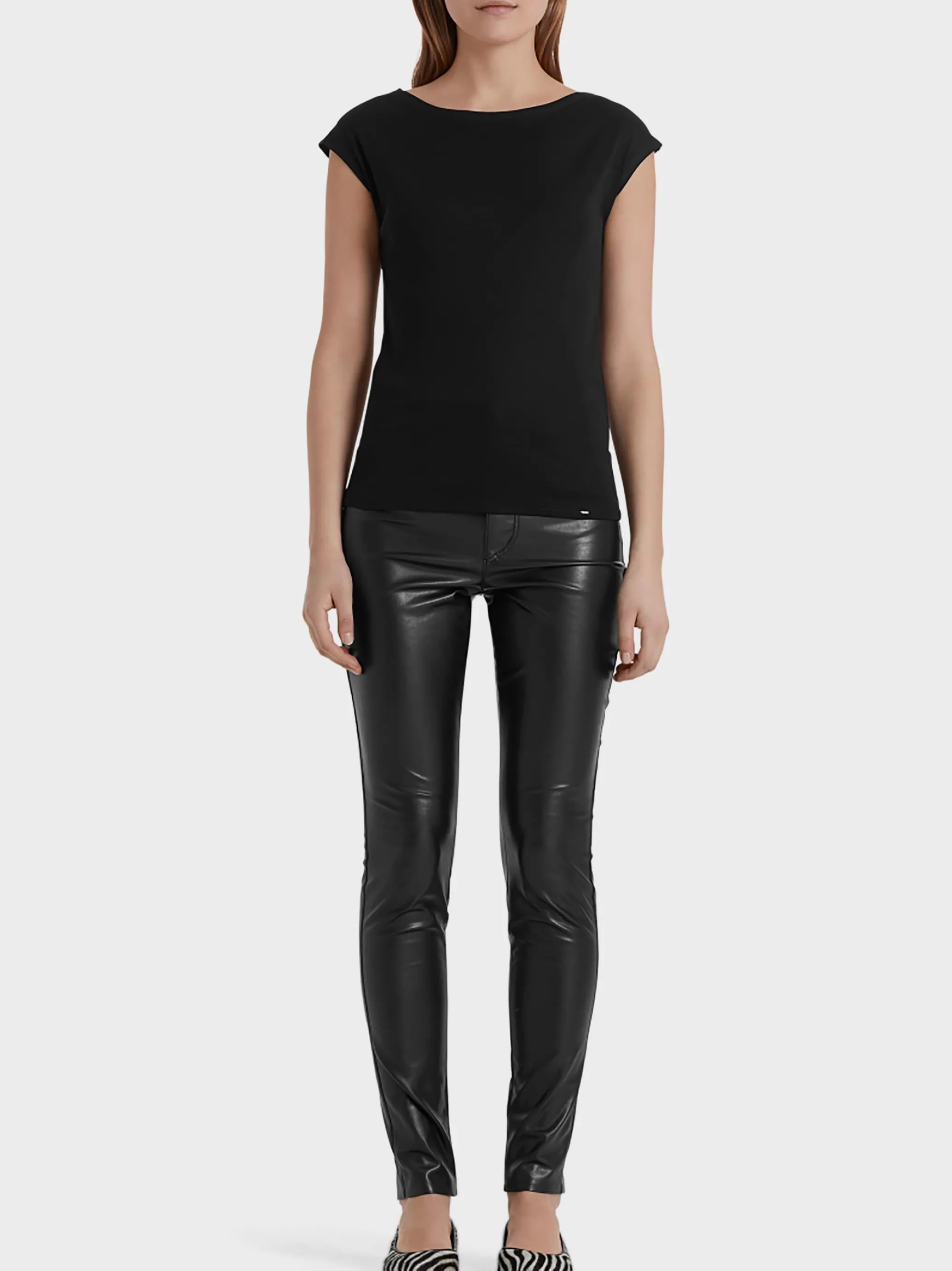 RÖHRENHOSE AUS KUNSTLEDER-Marc Cain Flash Sale