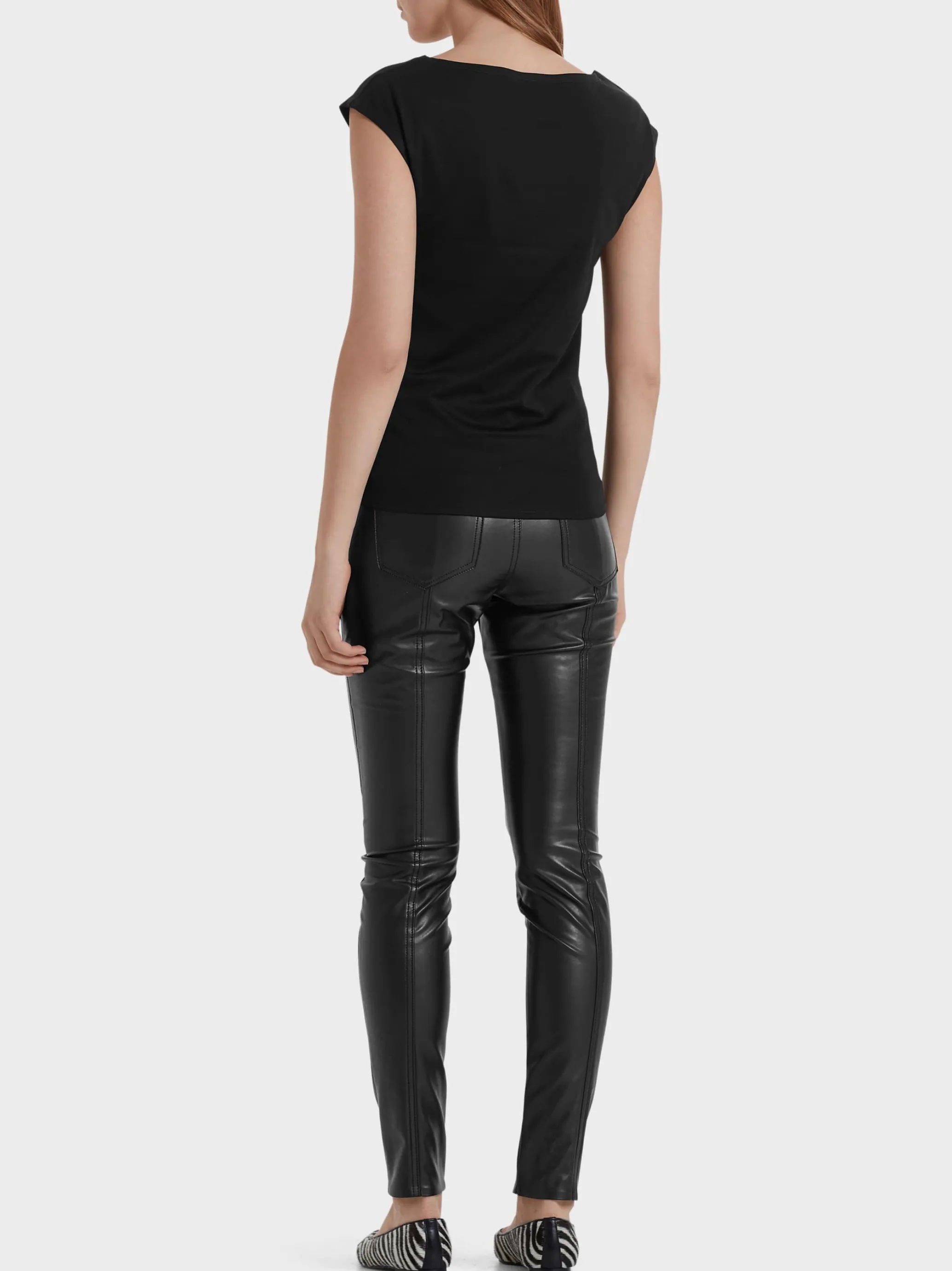 RÖHRENHOSE AUS KUNSTLEDER-Marc Cain Flash Sale