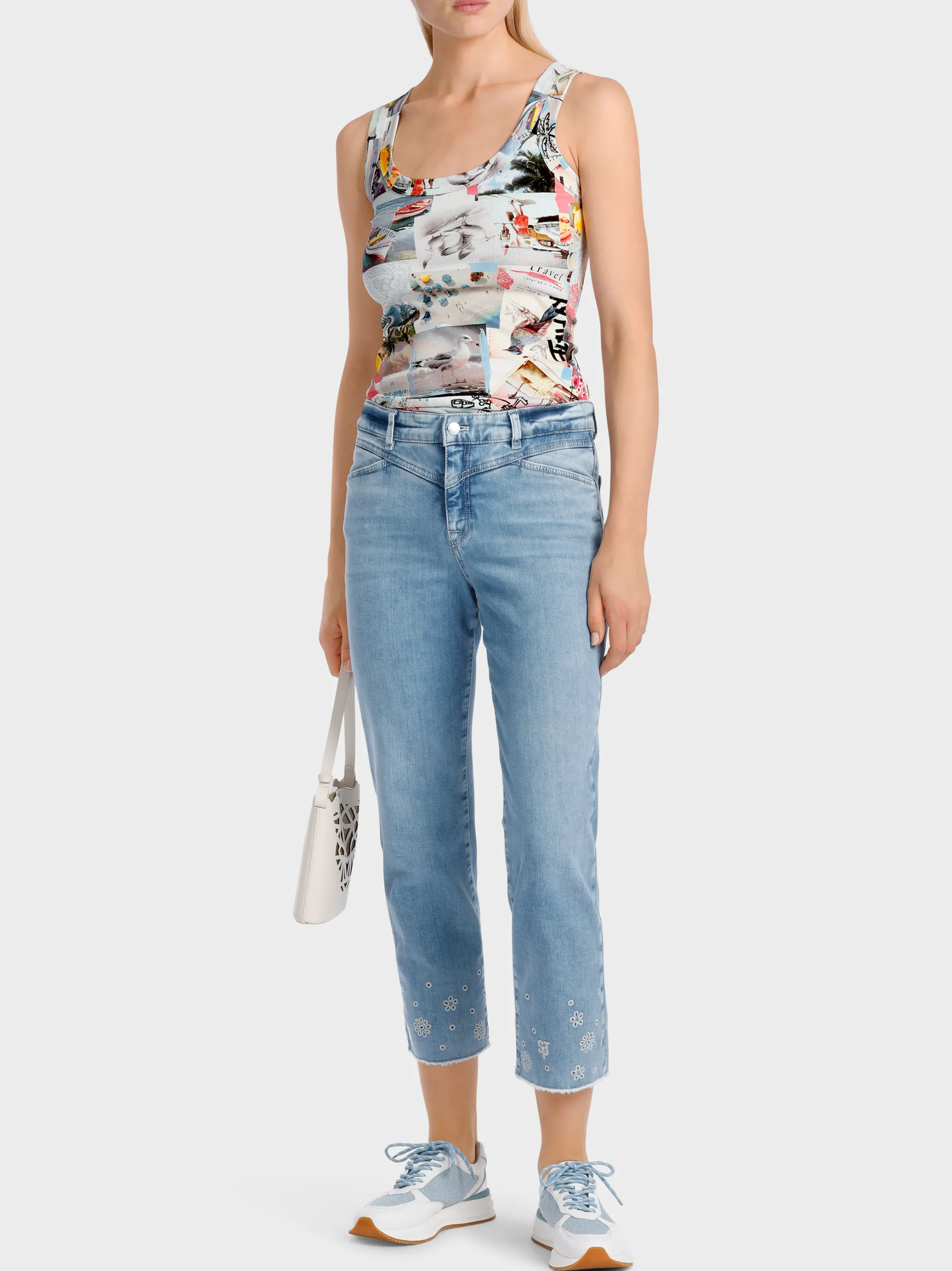 RIPPENTOP MIT FOTOPRINT-Marc Cain Store