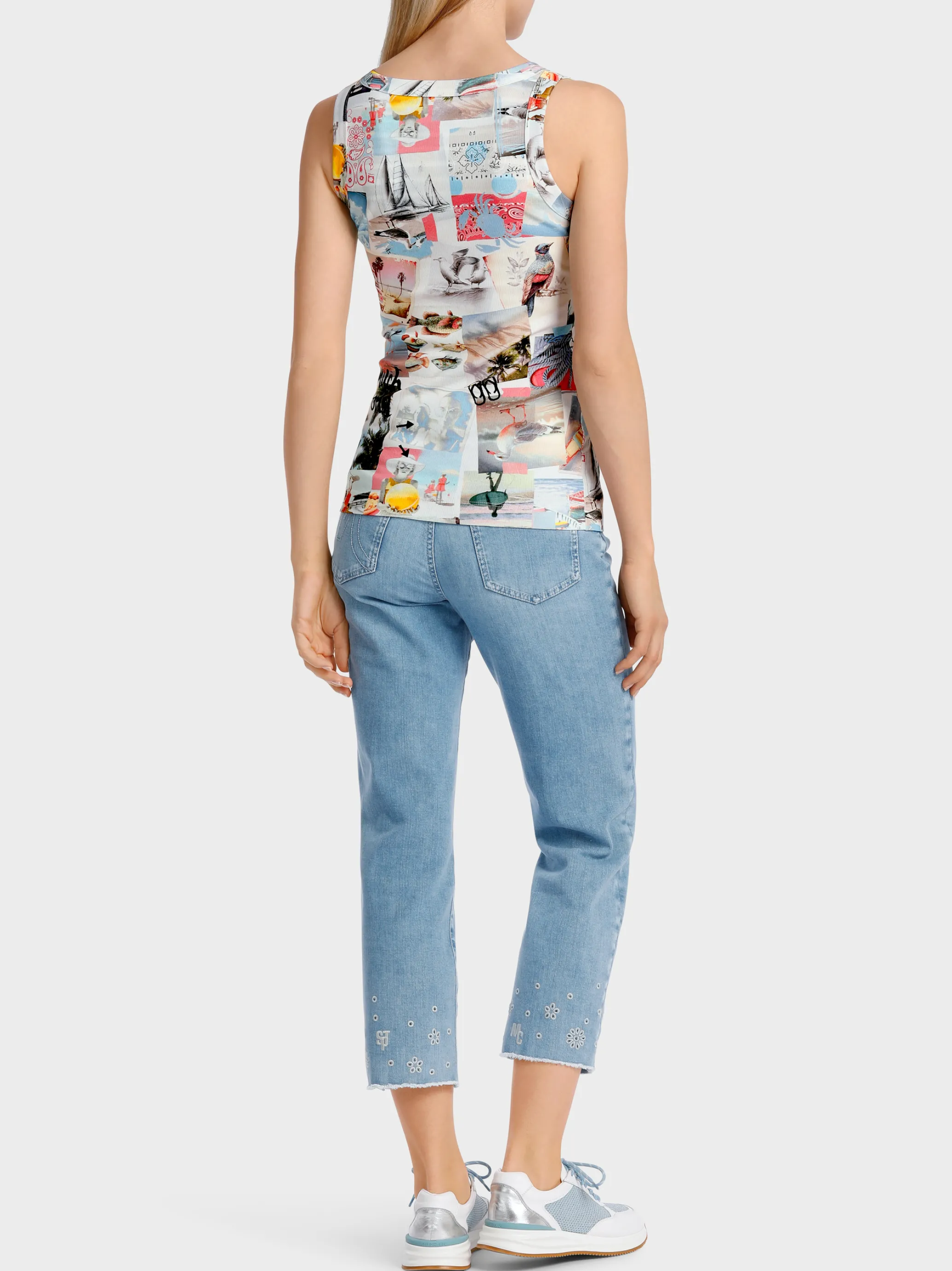RIPPENTOP MIT FOTOPRINT-Marc Cain Store