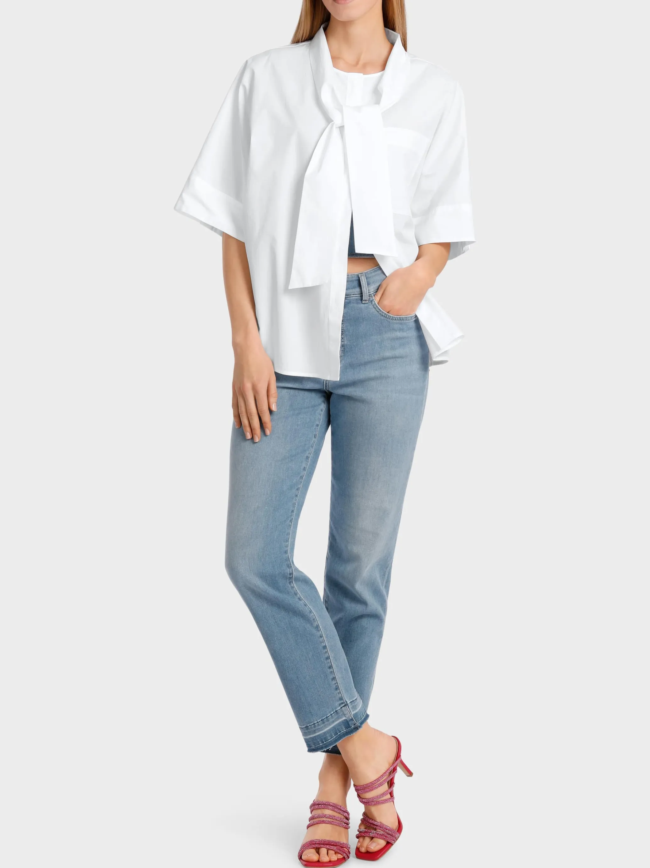 SCHLUPPENBLUSE MIT KIMONO-ÄRMEL-Marc Cain Online