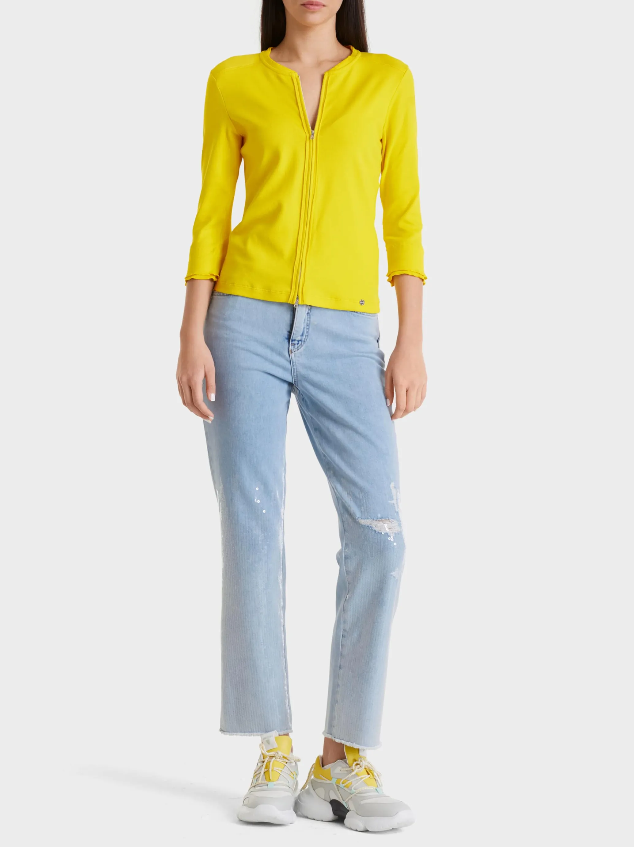 SPORTIVE JACKE MIT RÜSCHENDETAIL-Marc Cain Store