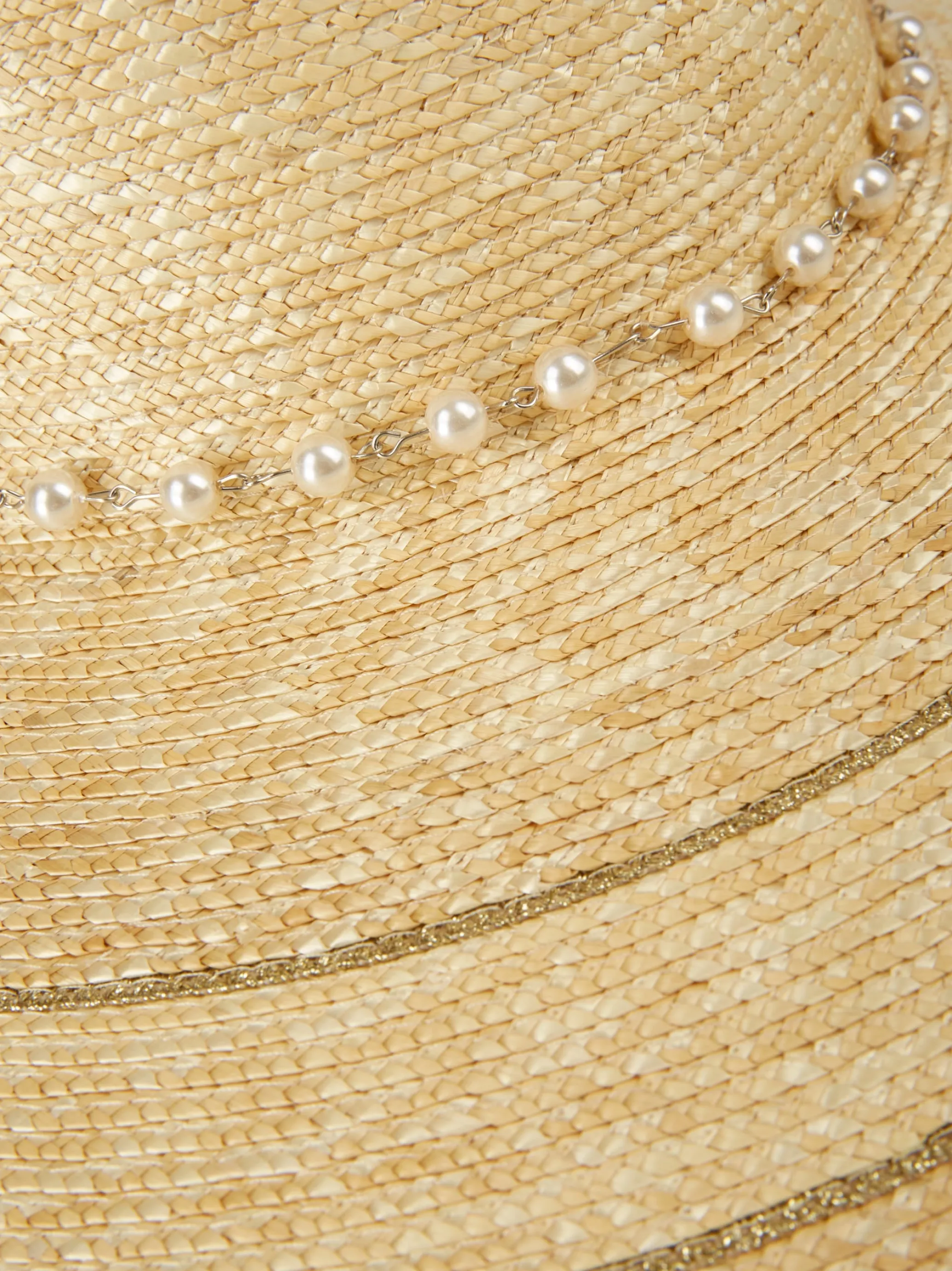 STROHHUT MIT PERLEN-Marc Cain Clearance