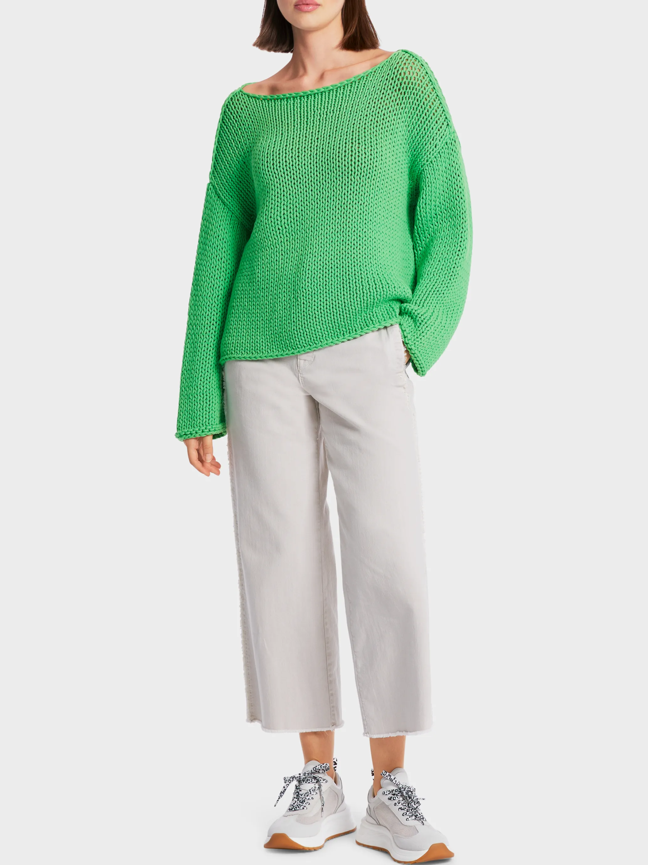 SWEATER IN GROBSTRICK KNITTED IN GERMANY-Marc Cain Online