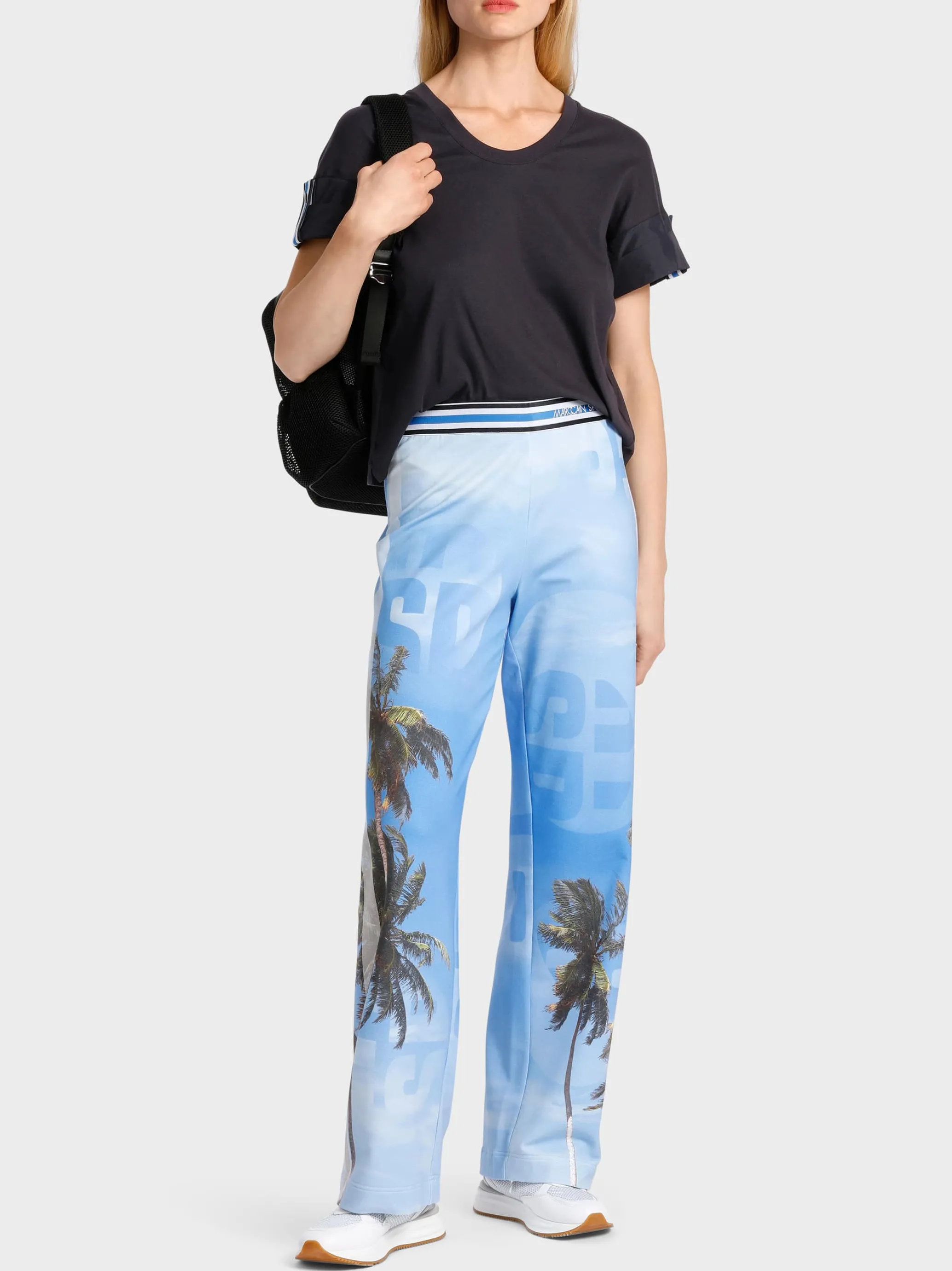 T-SHIRT IM MATERIALMIX-Marc Cain New