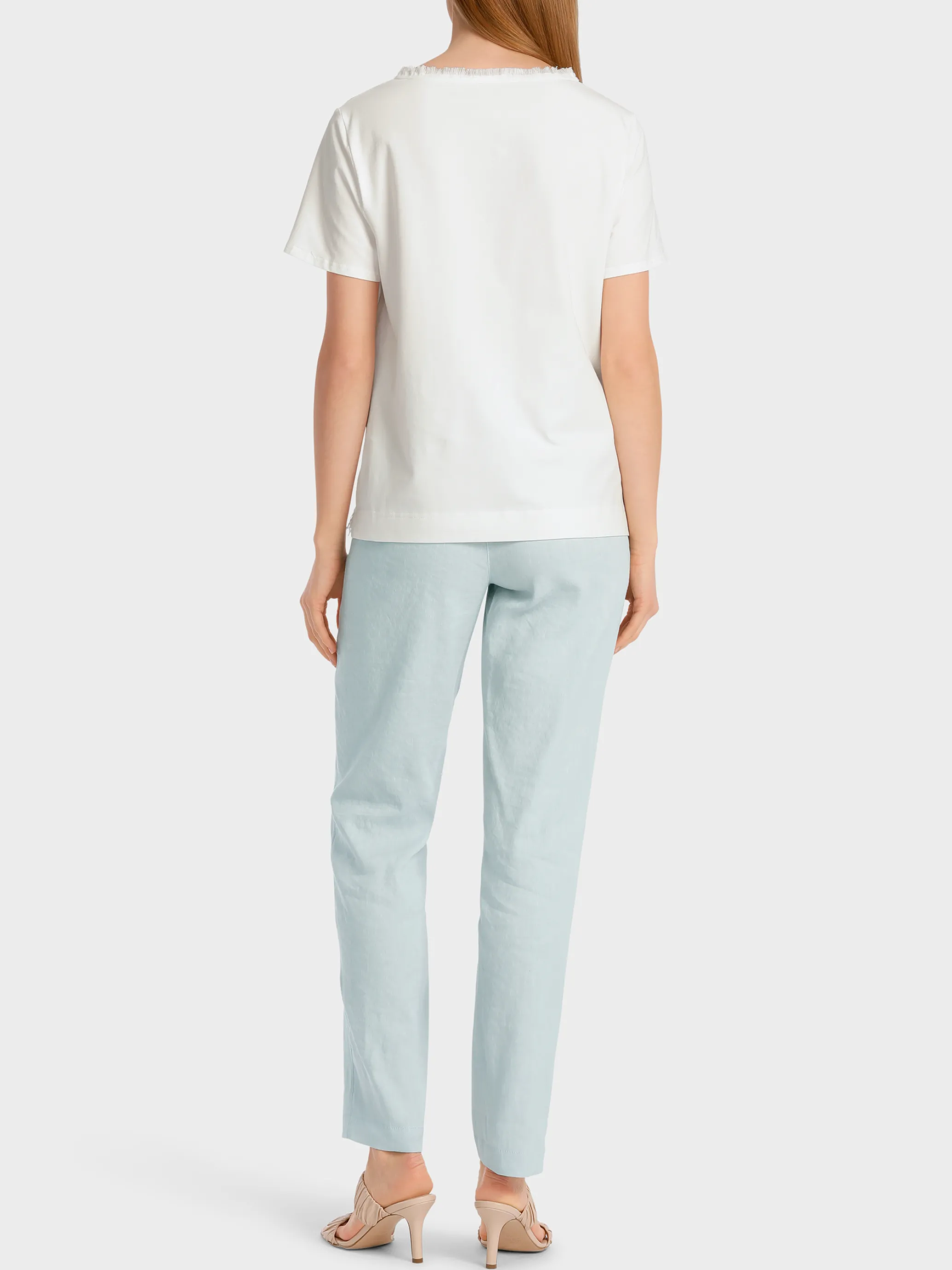 T-SHIRT IM MATERIALMIX-Marc Cain Outlet