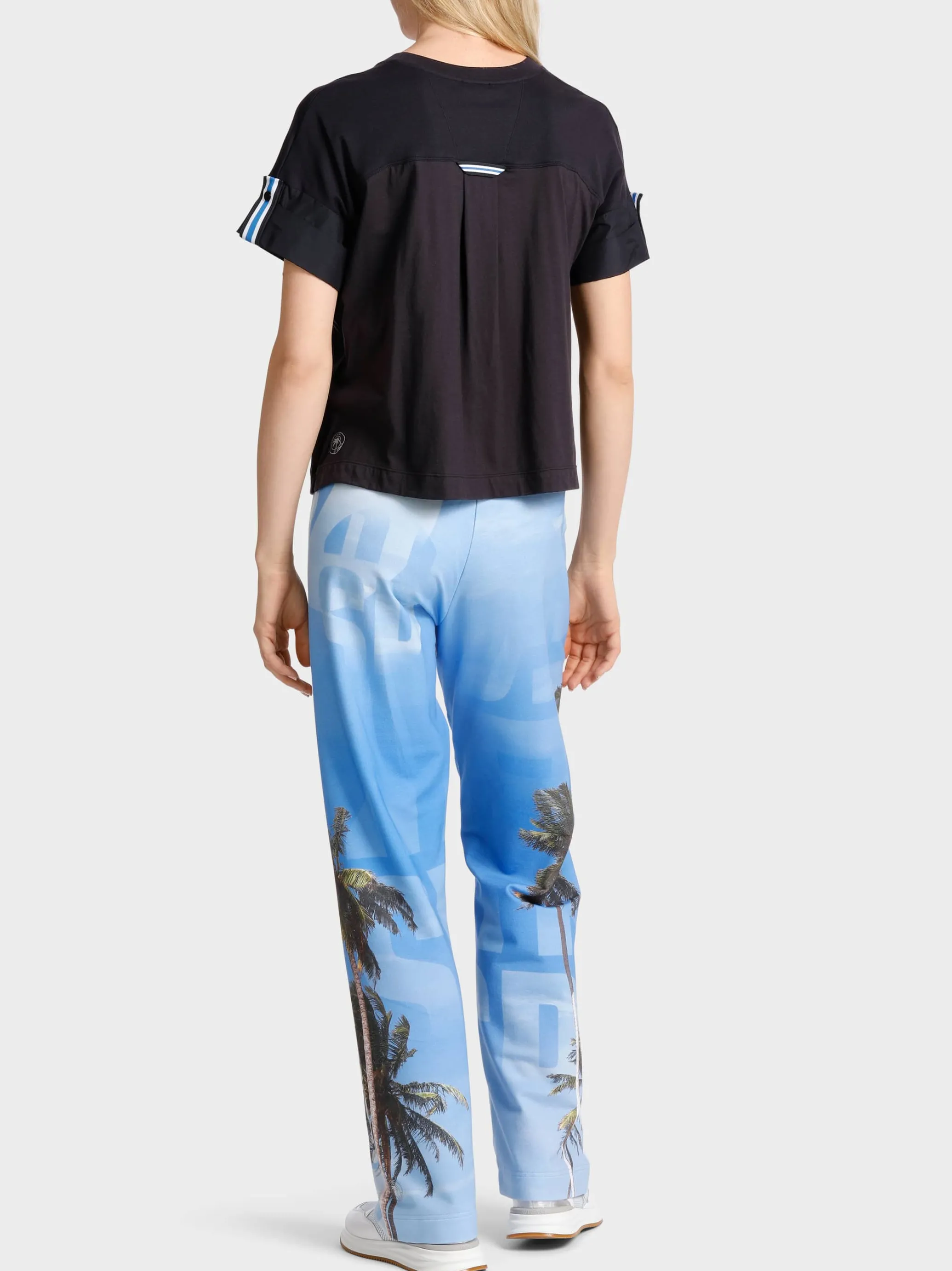 T-SHIRT IM MATERIALMIX-Marc Cain New