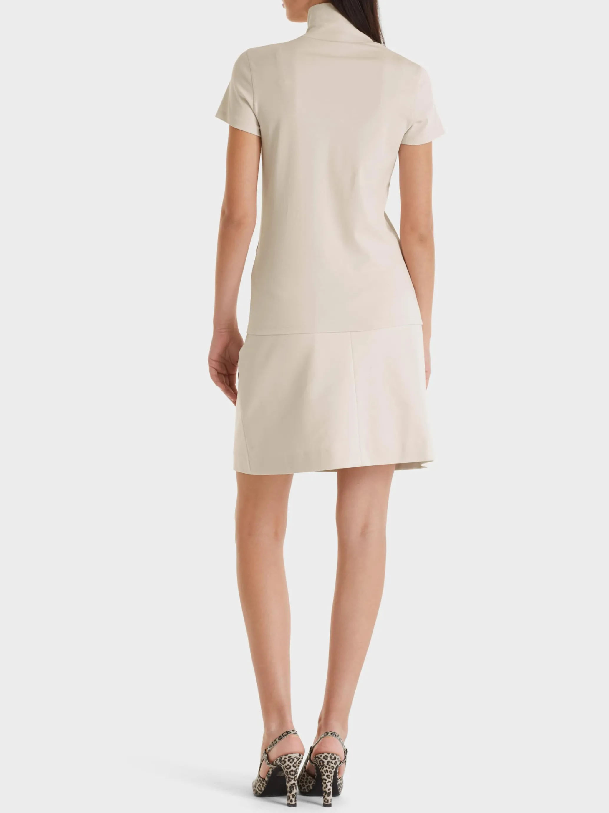 T-SHIRT MIT GESCHLITZTEM MOCK-NECK-Marc Cain Store