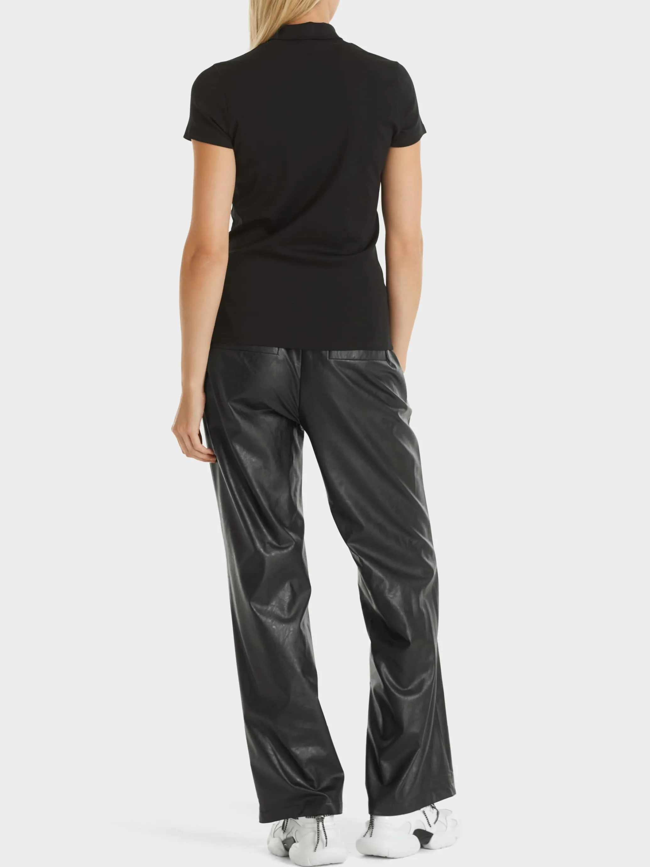 T-SHIRT MIT GESCHLITZTEM MOCK-NECK-Marc Cain Online