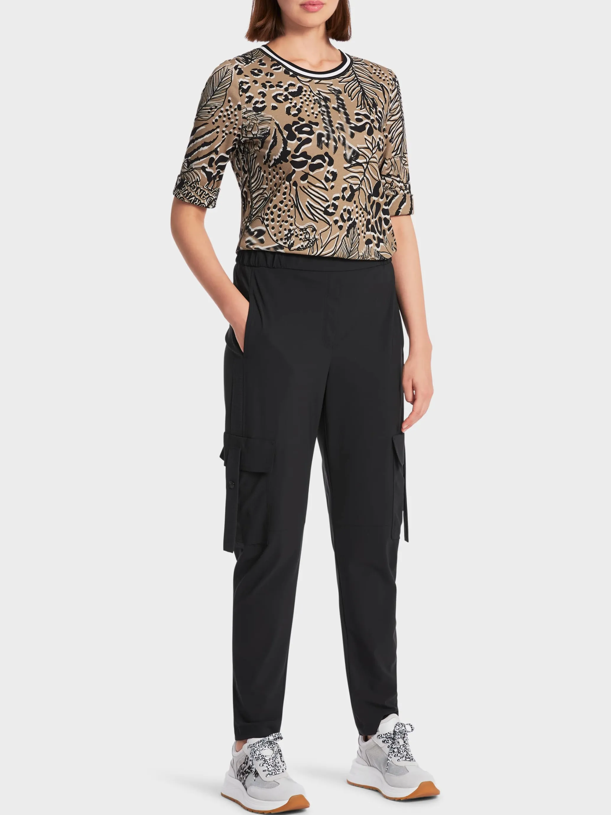 T-SHIRT MIT LEO-PRINT-Marc Cain Cheap